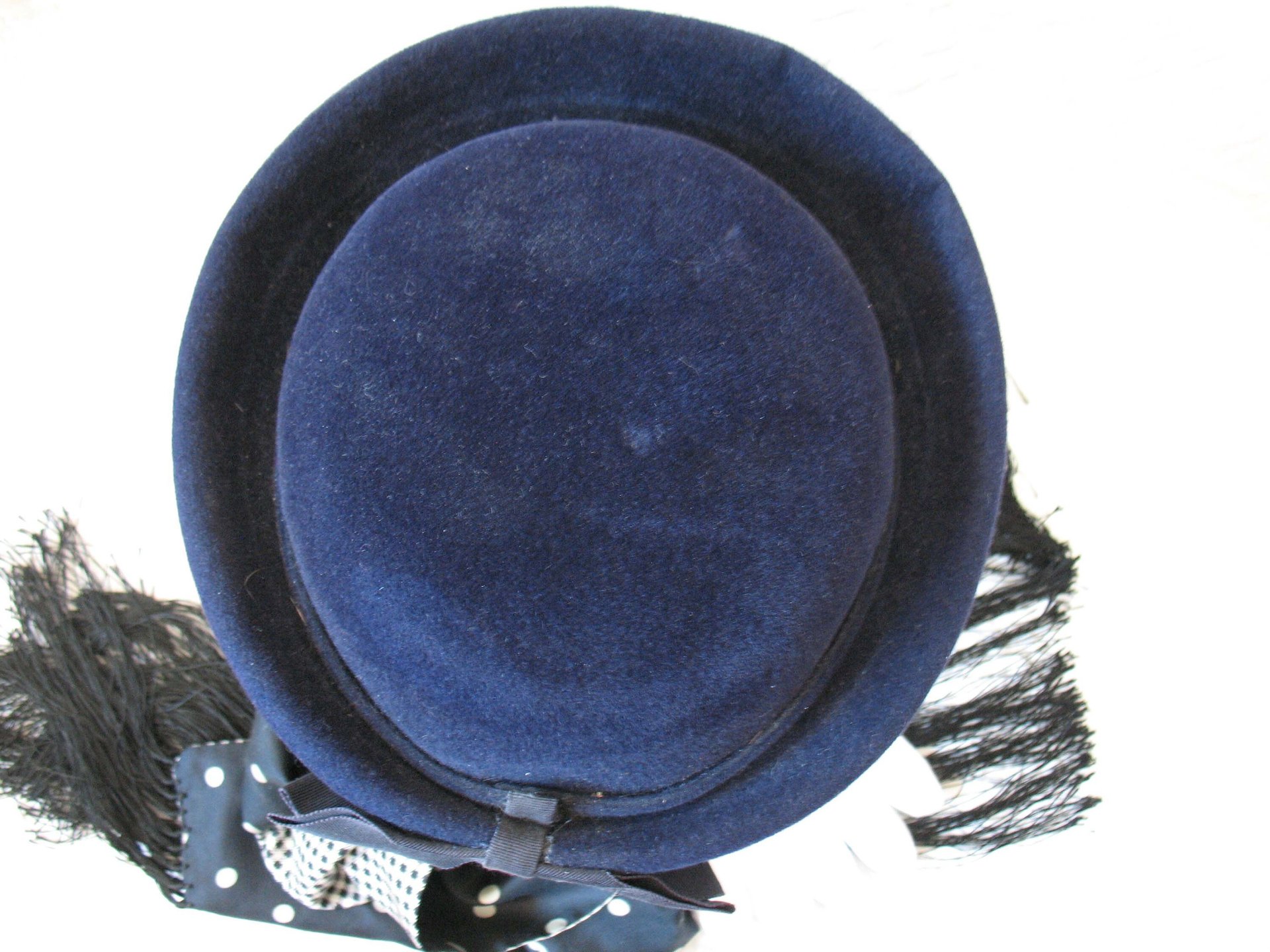 Vintage Hat Blue Wool Toque Sailor Bubble Classic Elegant 1950-60s Cosplay Mid Century Mod French schoolgirl Audrey Hepburn  WhenRosesBloom