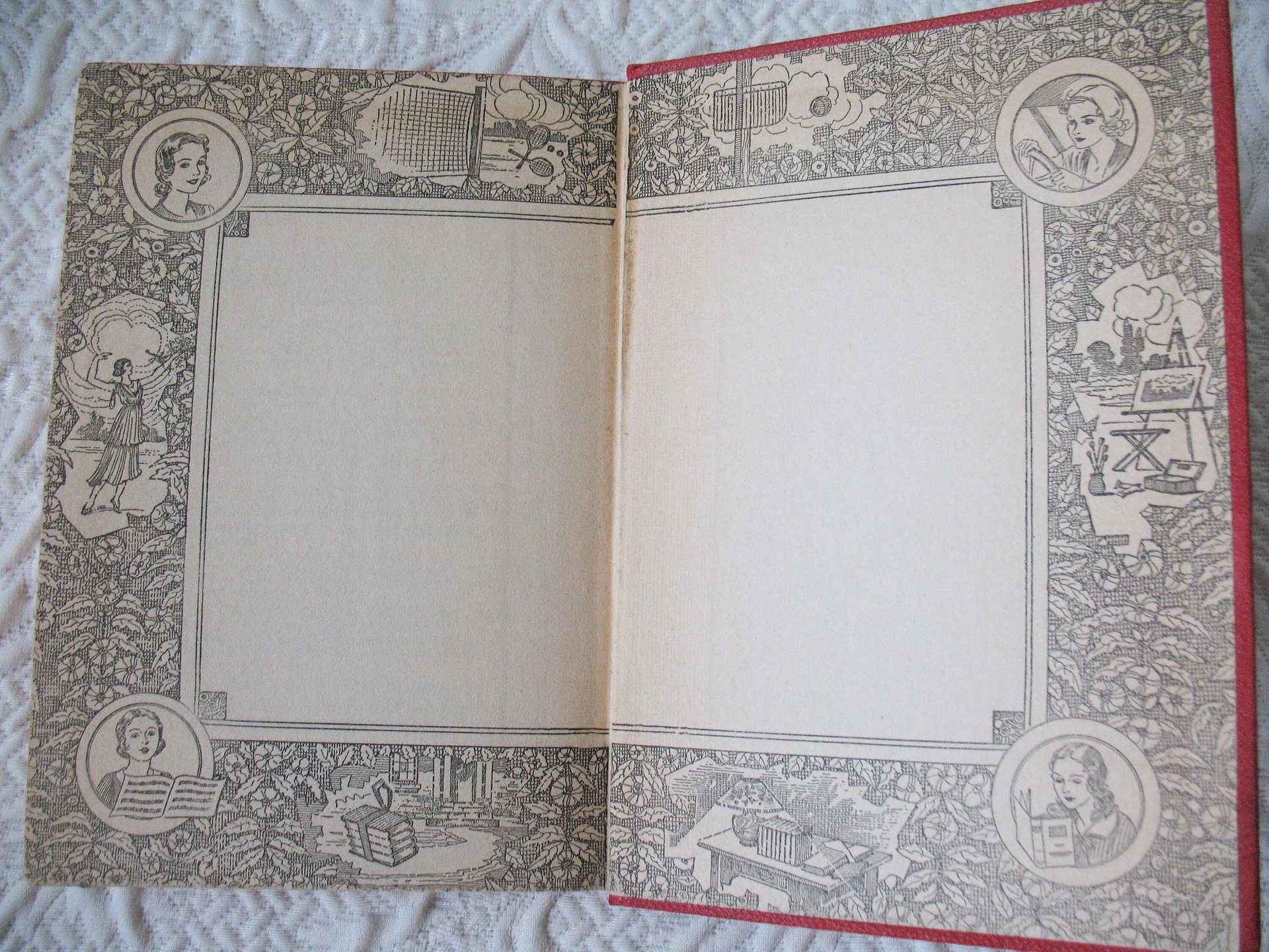 Vintage Mystery Book Red Retro Library Decorative Graphic Art Cover Juvenile Child Fiction Mystery Intrigue  WhenRosesBloom