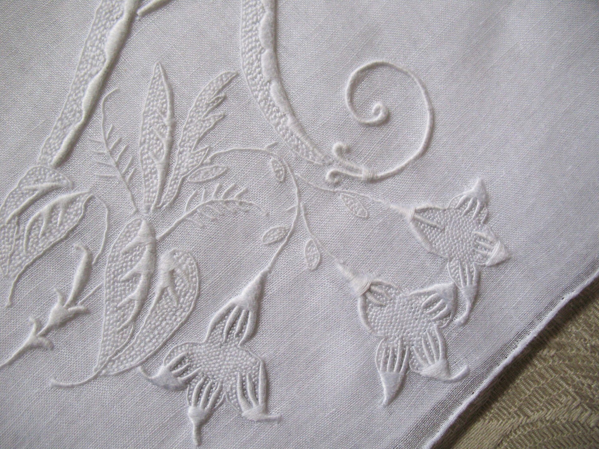 Vintage Madeira Hanky H Initial Monogram Wedding Keepsake Gift Handkerchief Remembrance Romantic Heirloom  Free Ship US WhenRosesBloom