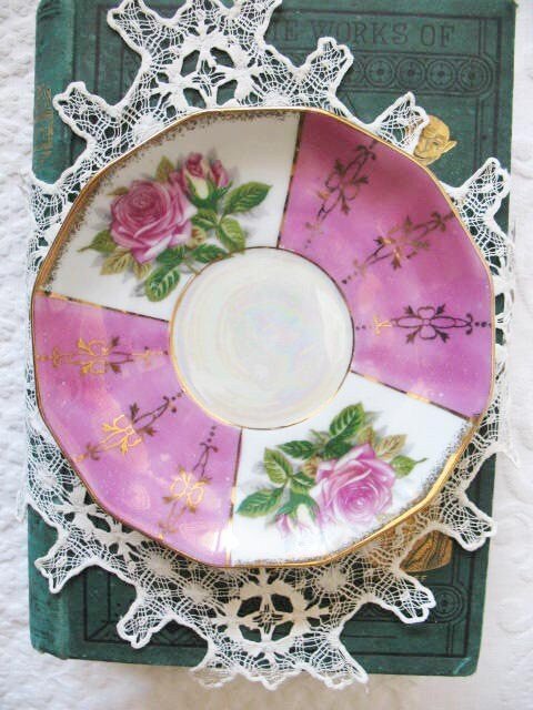 Vintage Footed Tea Cup Pink Roses Made Japan Mid Century Retro Elegant Tea Gift Victoria Downtown Tea Cottage Shabby Chic WhenRosesBloom