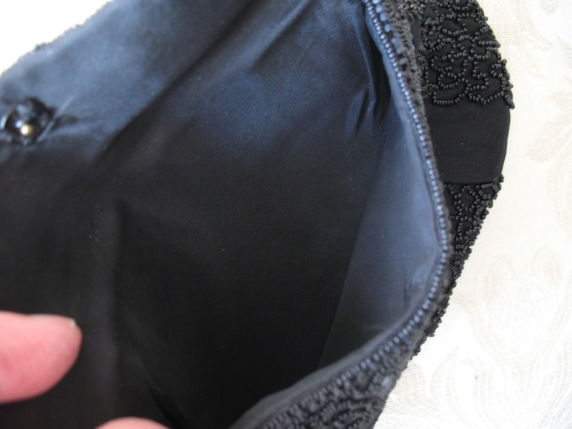 Vintage Black Beaded Purse Evening Bag Mid Century Retro Classic Glamour Dance Cocktail Party Steampunk Mid Century Cosplay WhenRosesBloom