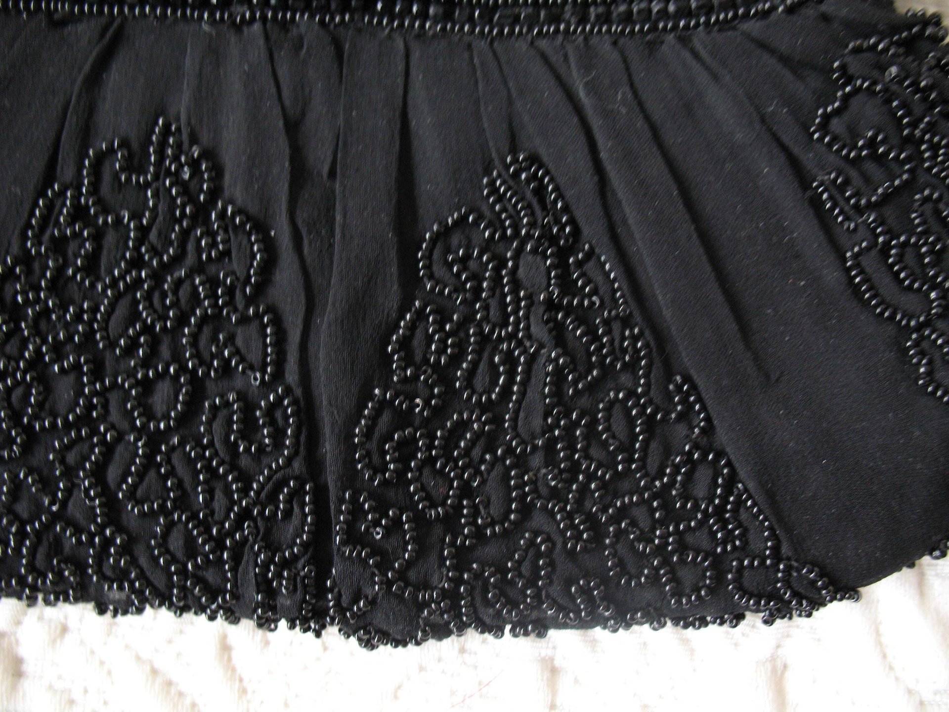 Vintage Black Beaded Purse Evening Bag Mid Century Retro Classic Glamour Dance Cocktail Party Steampunk Mid Century Cosplay WhenRosesBloom