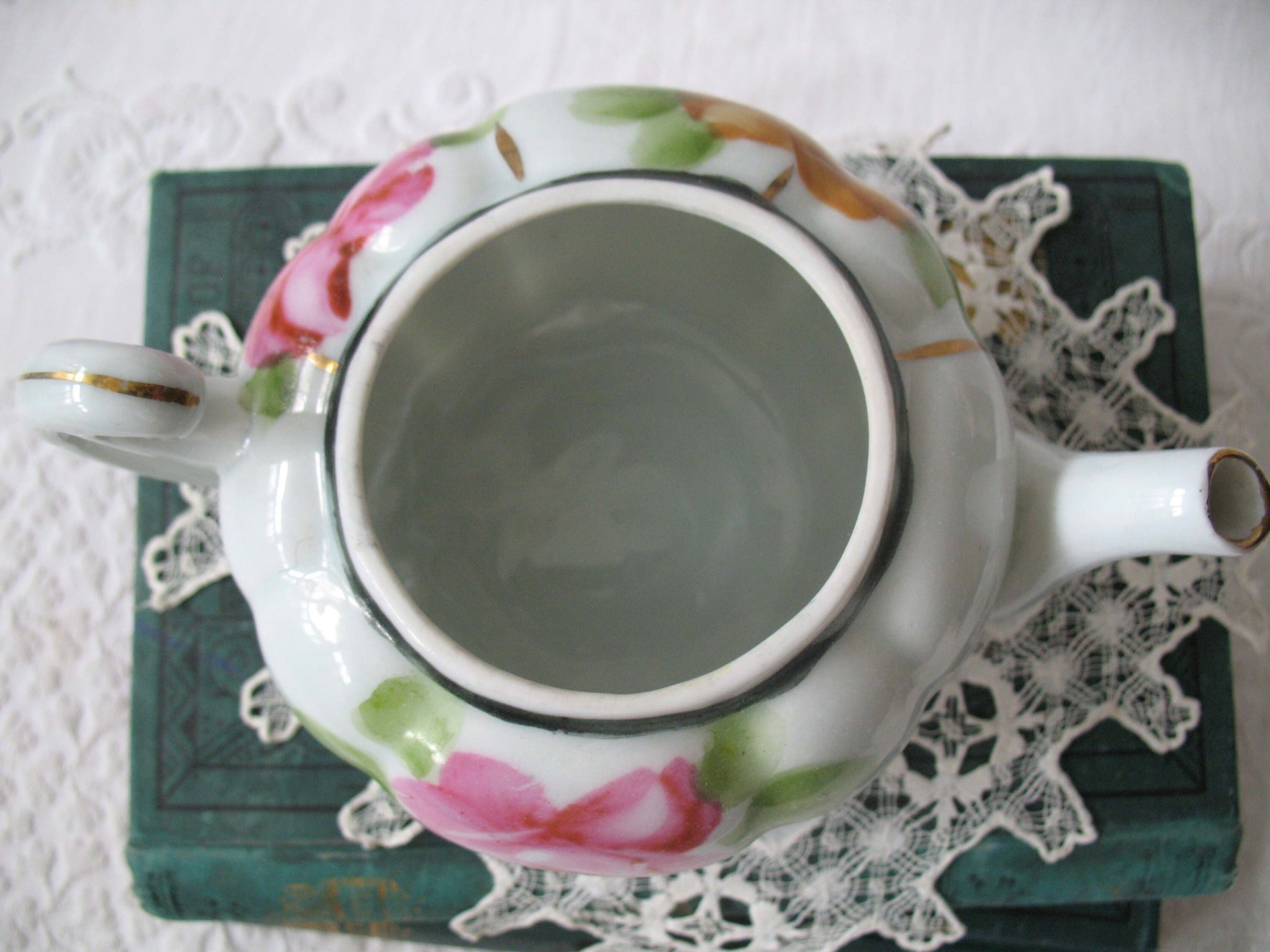 Vintage Tea Pot Nippon China Japan Pink & Yellow Roses Retro  Tea Gift  Farmhouse Cottage Shabby Chic Downton Classic Tea WhenRosesBloom