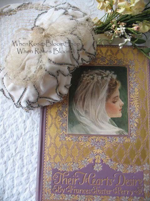 Vintage Hat 1920s Wedding  Bridal Headpiece Tea Wedding Veil Eggshell Toque White/ Silver Beads Flapper  Gatsby Art Deco WhenRosesBloom