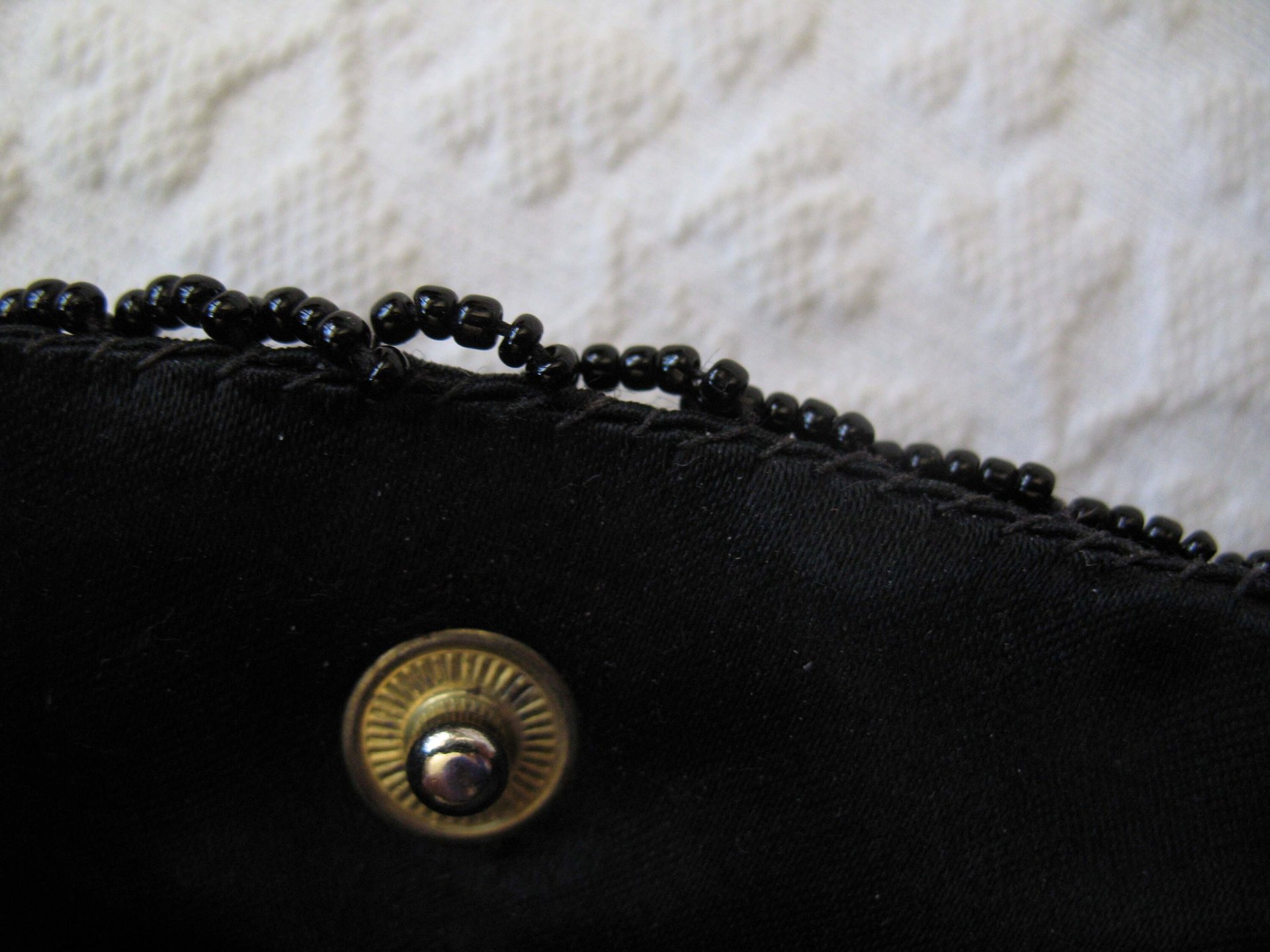 Black Beaded Purse Evening Bag Vintage Art Deco Retro Cocktail Party Classic Style Glamour Dance Steampunk Cosplay WhenRosesBloom