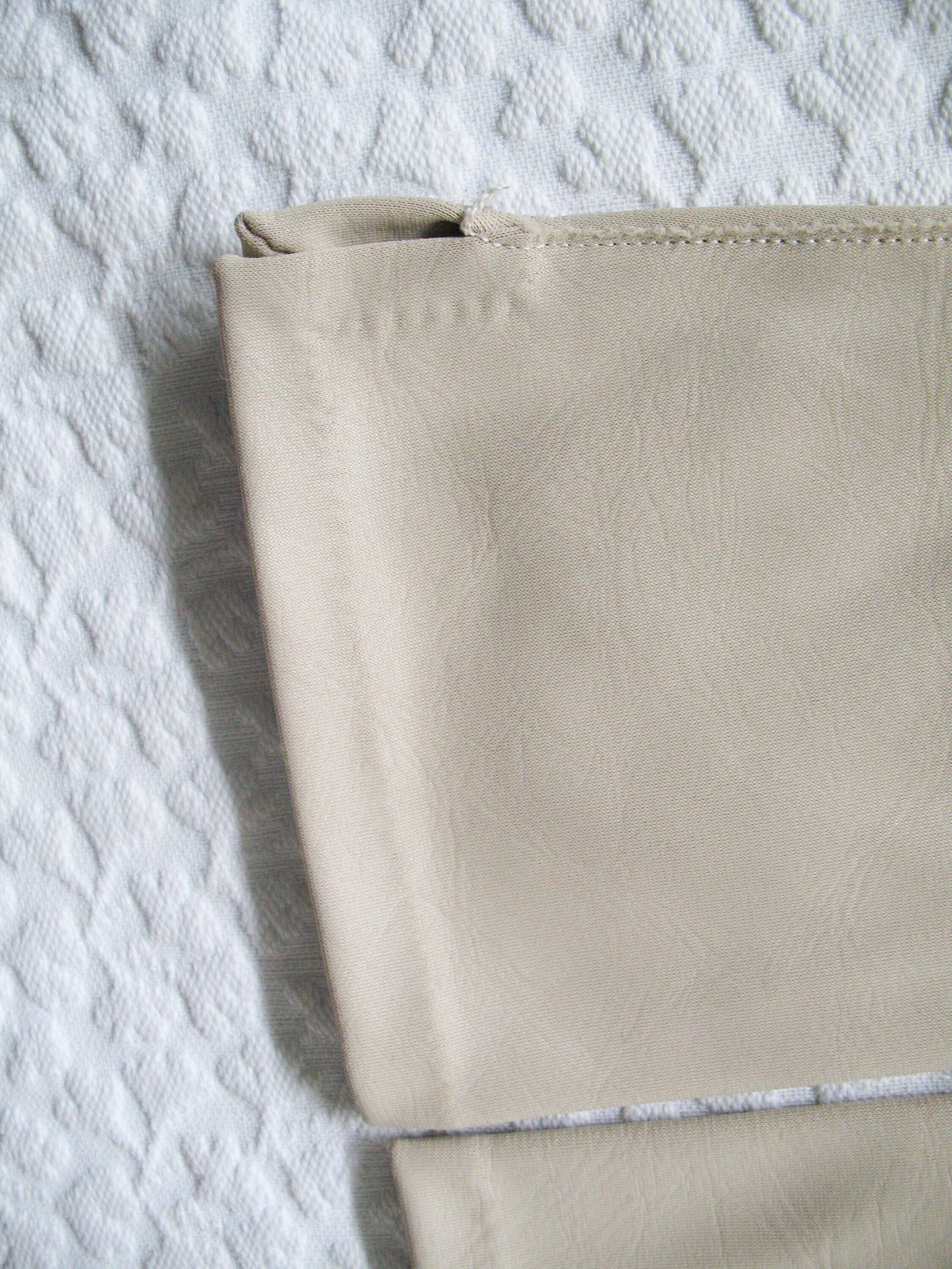 Vintage Gloves Beige Vegan Fabric Sz 6 1/2 Matinee Length Elegant Classic Mid Century Mod  Cocktail Party Style  Free Ship US WhenRosesBloom