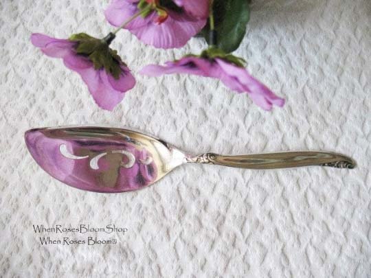 Vintage Silver Server Leilani Pattern Party Gift Entertaining Dessert Cake Pie Tea Classic Tea Victoria Mid Century Style  WhenRosesBloom
