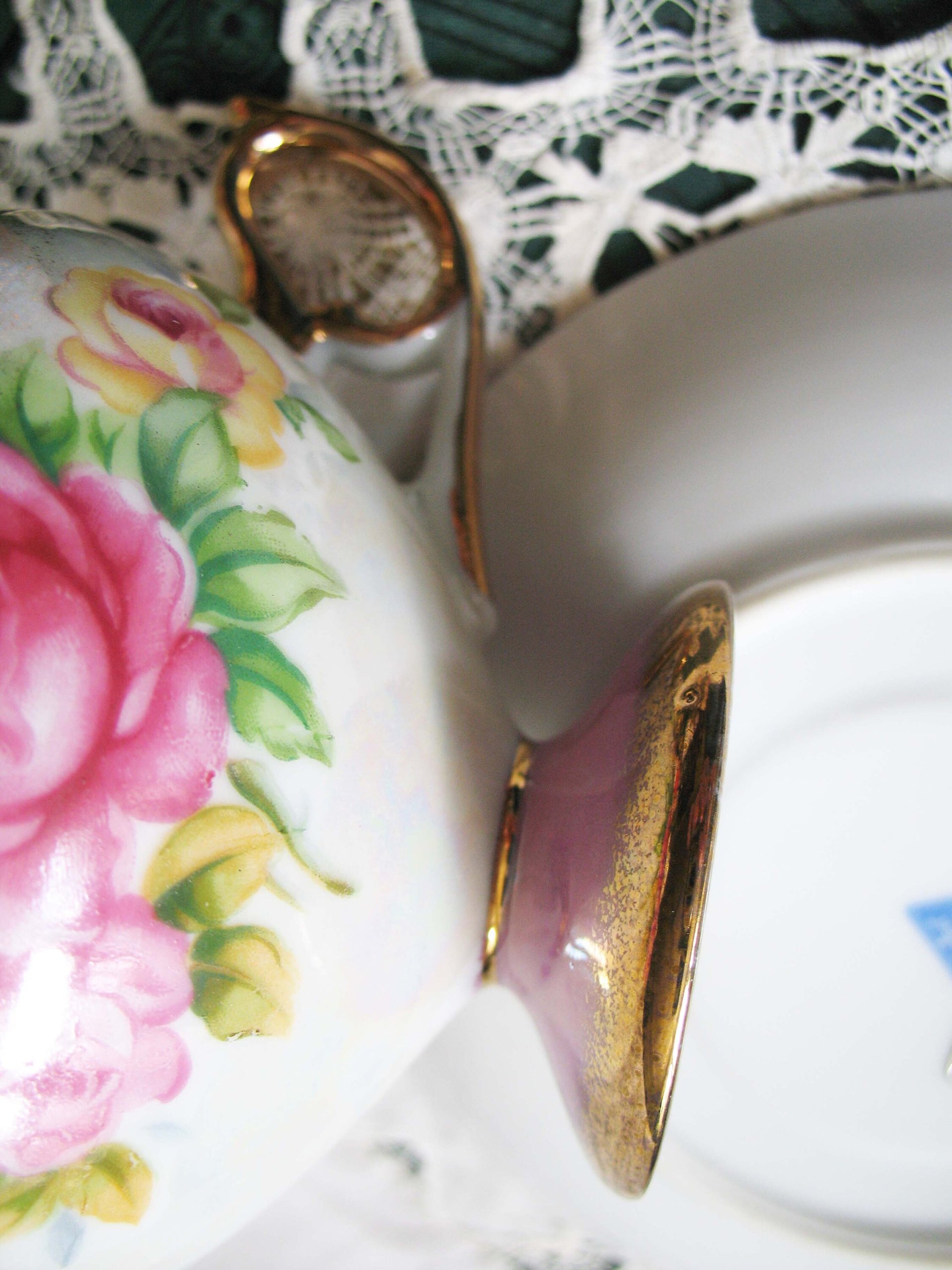 Vintage Footed Tea Cup Pink Roses Made Japan Mid Century Retro Elegant Tea Gift Victoria Downtown Tea Cottage Shabby Chic WhenRosesBloom
