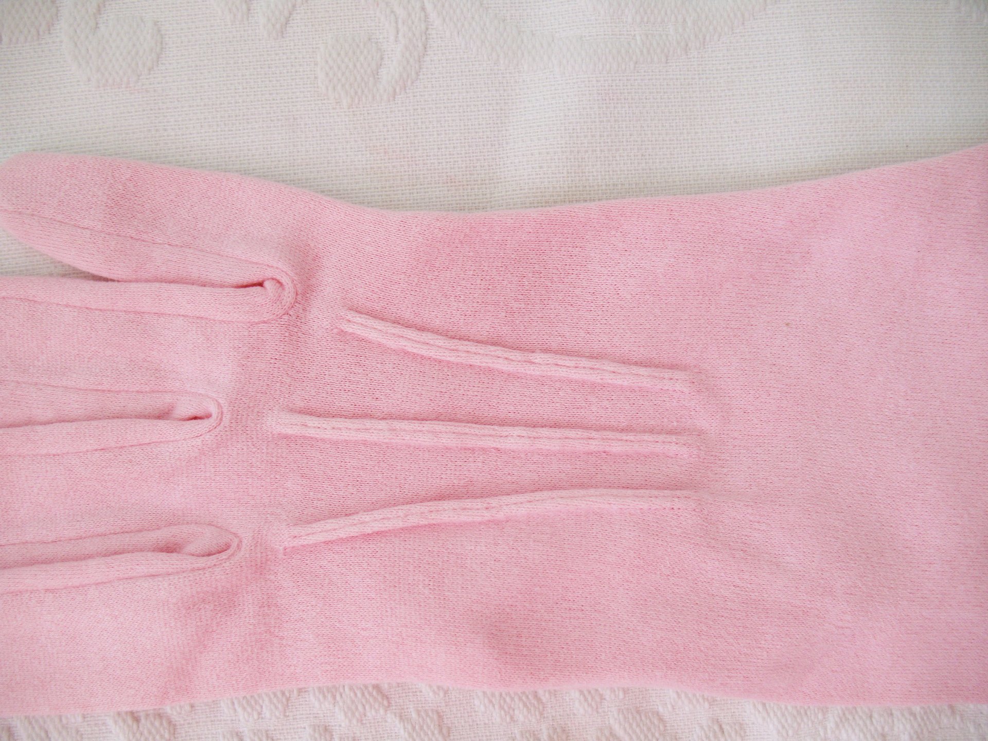 Pink Gloves Sz 6 1/2 Vintage Matinee Wedding Tea Retro Mid Century Bridal Downton Jane Austen Dress Cosplay Free Ship  US When Roses Bloom