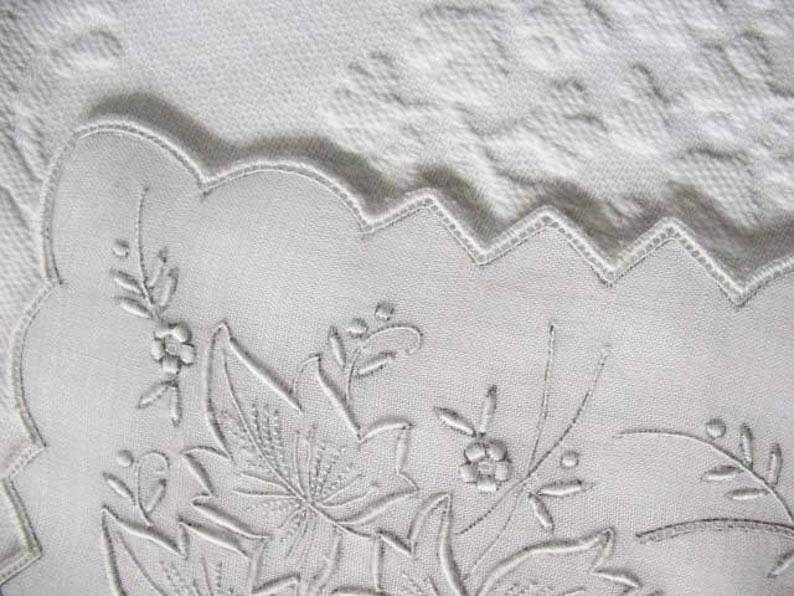 Vintage Madeira Hanky Antique Ornate Heirloom Wedding Keepsake Remembrance Heirloom Embroidery Free Ship  US  WhenRosesBloom