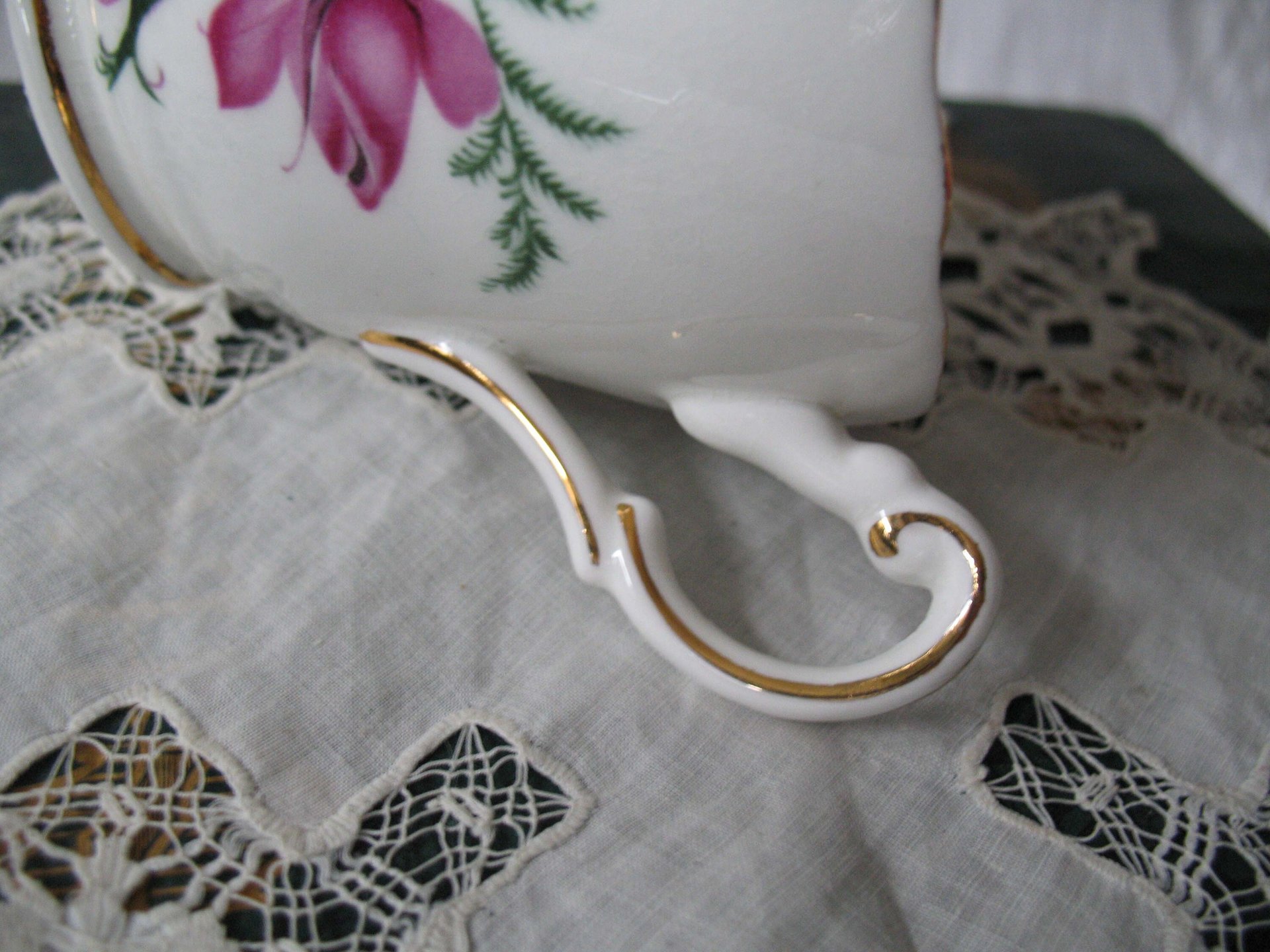 Tea Cup Grosvenor Pink Wild Roses English Bone ChinaTea Gift Vintage Retro Mid Century Shabby Chic Romantic Cottage Style WhenRosesBloom