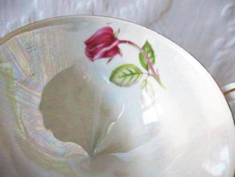 Vintage Teacup Lefton Pink Roses Footed China Retro Tea Dainty Decorative Tea Gift Mid Century Shabby Chic WhenRosesBloom Classic Tea