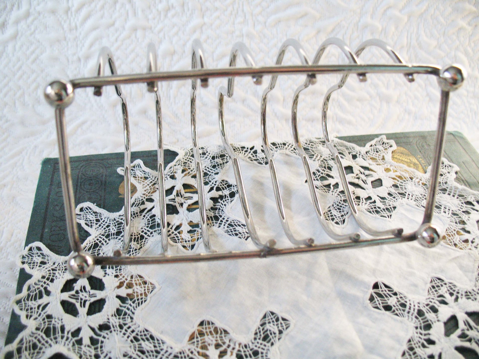 Vintage Silver Toast Letter Rack Estate Silver English Afternoon Tea Shabby Chic Minimalist Jane Austen Downton Abbey Tea WhenRosesBloom