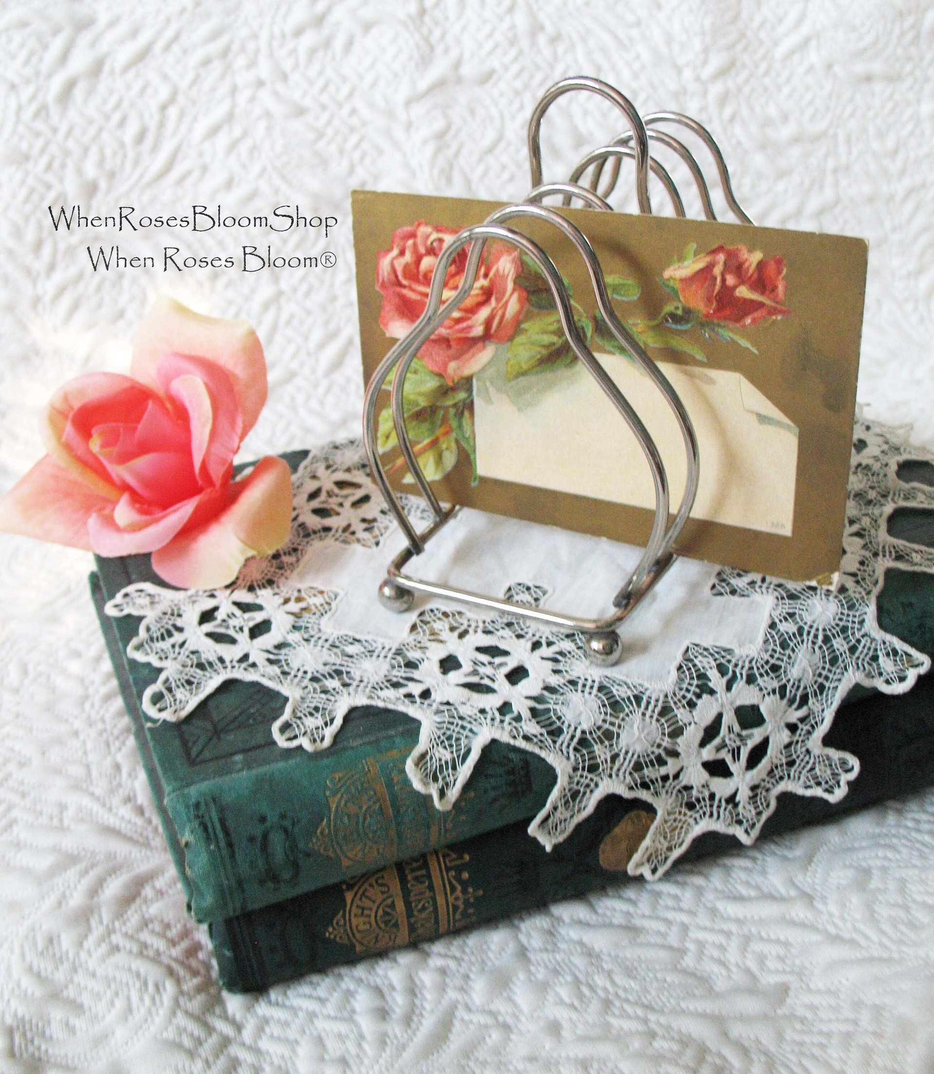 Vintage Silver Toast Letter Rack Estate Silver English Afternoon Tea Shabby Chic Minimalist Jane Austen Downton Abbey Tea WhenRosesBloom