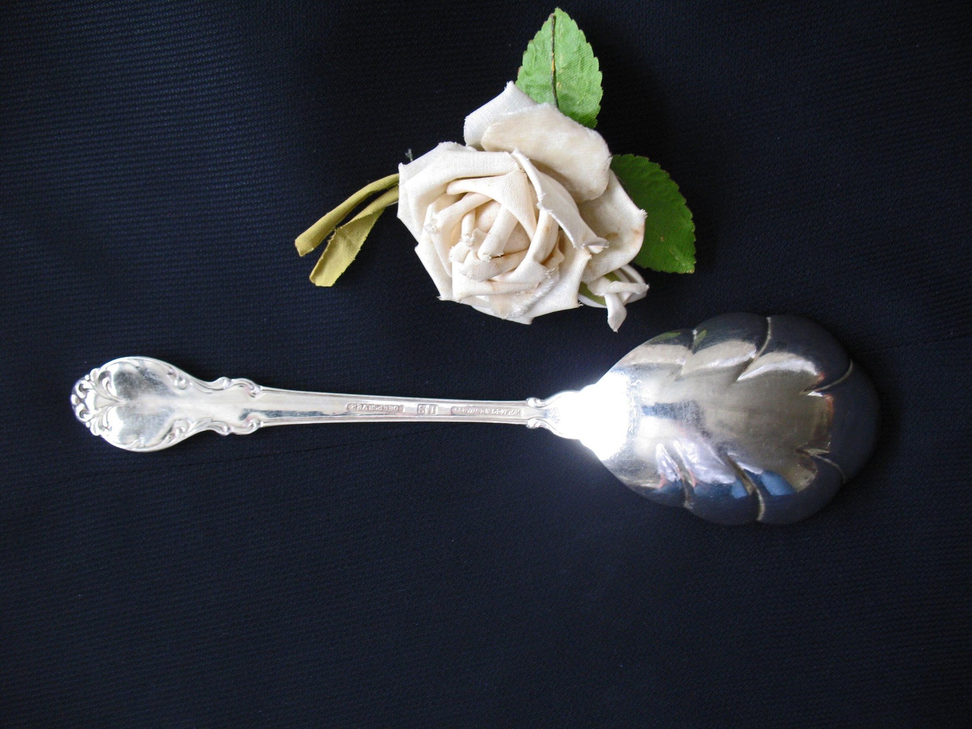 Vintage Silver Spoon Dessert Salad Berry Silver Fashion 1957 Holmes & Edwards Tea Gift  Shabby Cottage Decor WhenRosesBloom