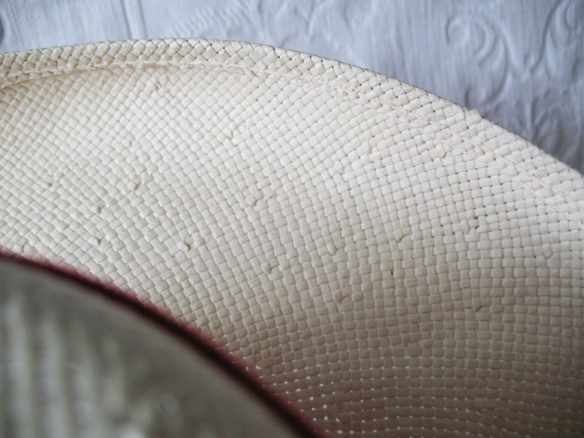 Vintage White Hat Straw Boater Panama Classic Tailored Elegance Tea Party Hat Retro Princess Diana Kate  Eric Javets Lily J  WhenRosesBloom
