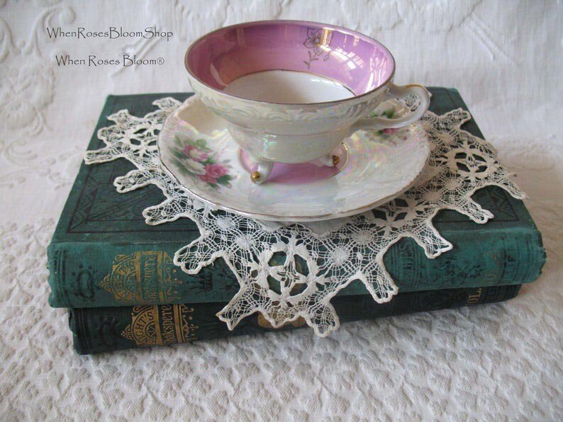 Vintage Tea Cup Footed Pink Roses MOP Pearl Made in Japan Retro Tea Party Gift Mid Century Cottage Shabby Chic Farmhouse   WhenRosesBloom