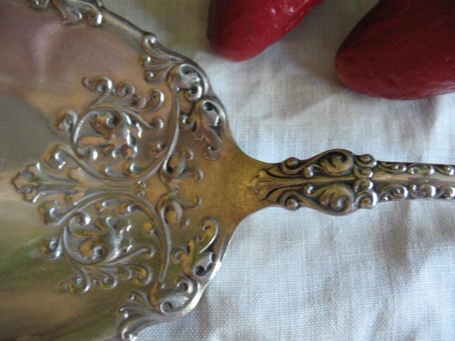 Vintage Silver Berry Salad Spoon Tea Gift Berkshire 1897 Rogers Victoria Downton Shabby Chic Cottage Decor Free Ship in US WhenRosesBloom