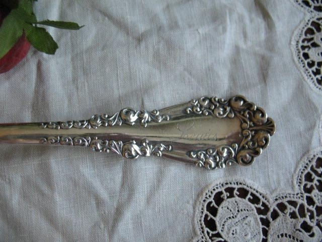Vintage Silver Berry Salad Spoon Tea Gift Berkshire 1897 Rogers Victoria Downton Shabby Chic Cottage Decor Free Ship in US WhenRosesBloom