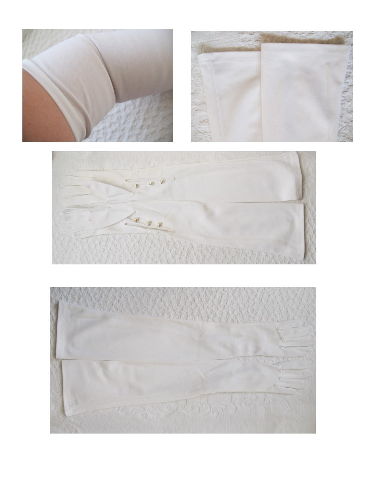 Vintage Gloves White Debutante Long Opera 3 Button Mid Century Wedding Style Downton Titanic Jane Austen Cosplay When Roses Bloom