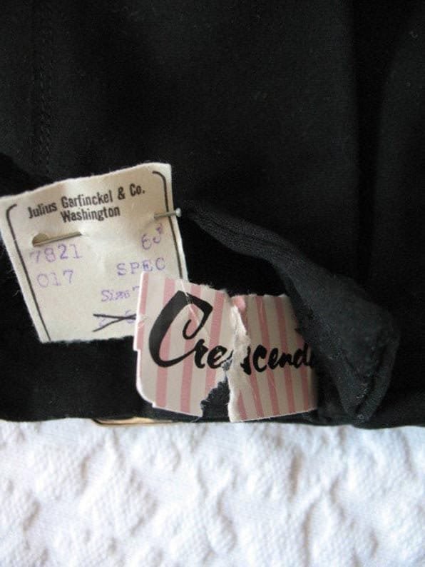 Vintage Black Gloves  Sz 7 1/2  NOS Driving Gloves Mid Century Retro Audrey Hepburn Hollywood Glamour Steampunk  Free Ship US WhenRosesBloom