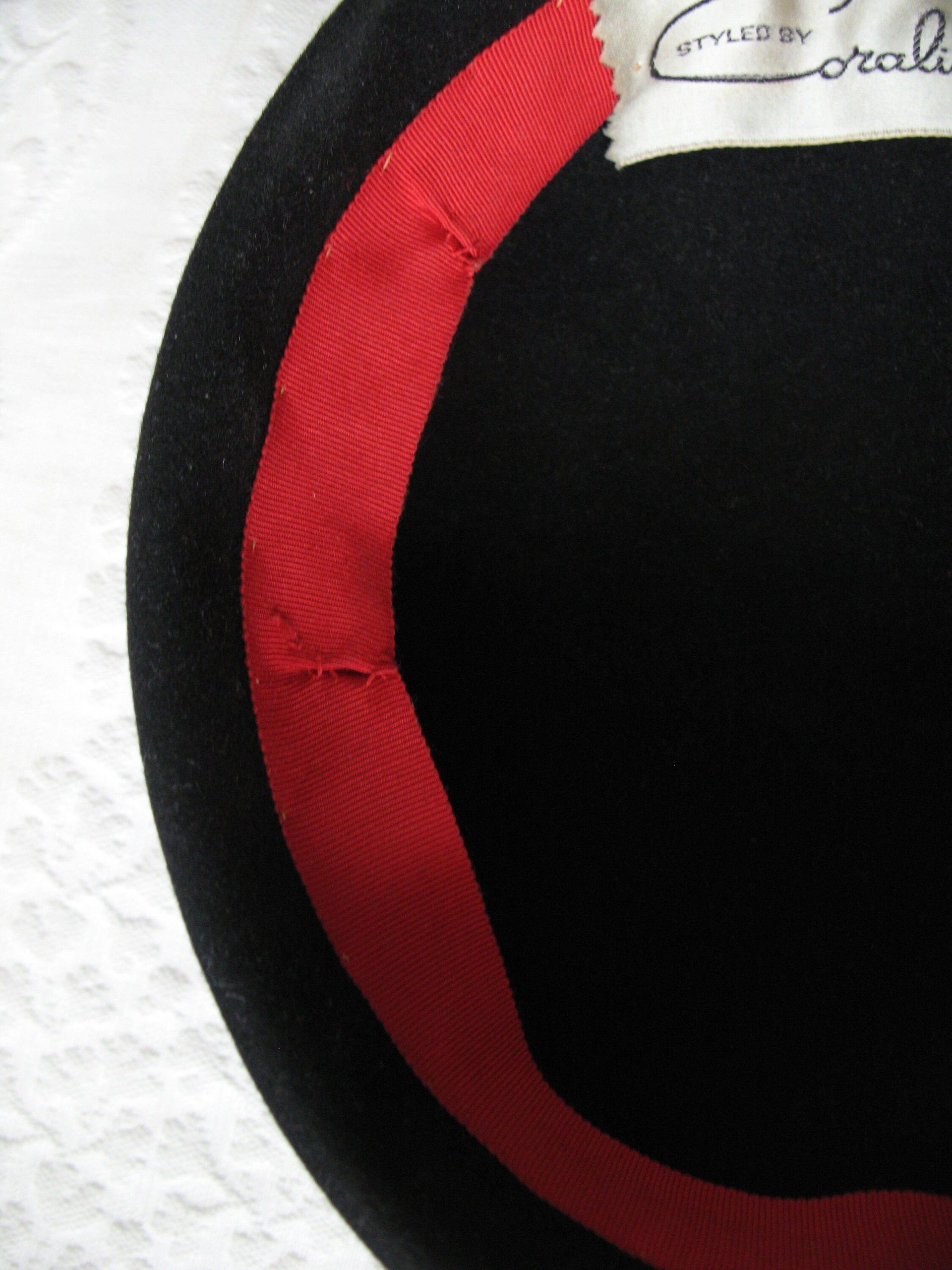 Vintage Black Hat  Wool w/Bow Classic Cocktail Pillbox Bellhop Toque with Elegant Jackie O Style 1940s-50s Cosplay WhenRosesBloom
