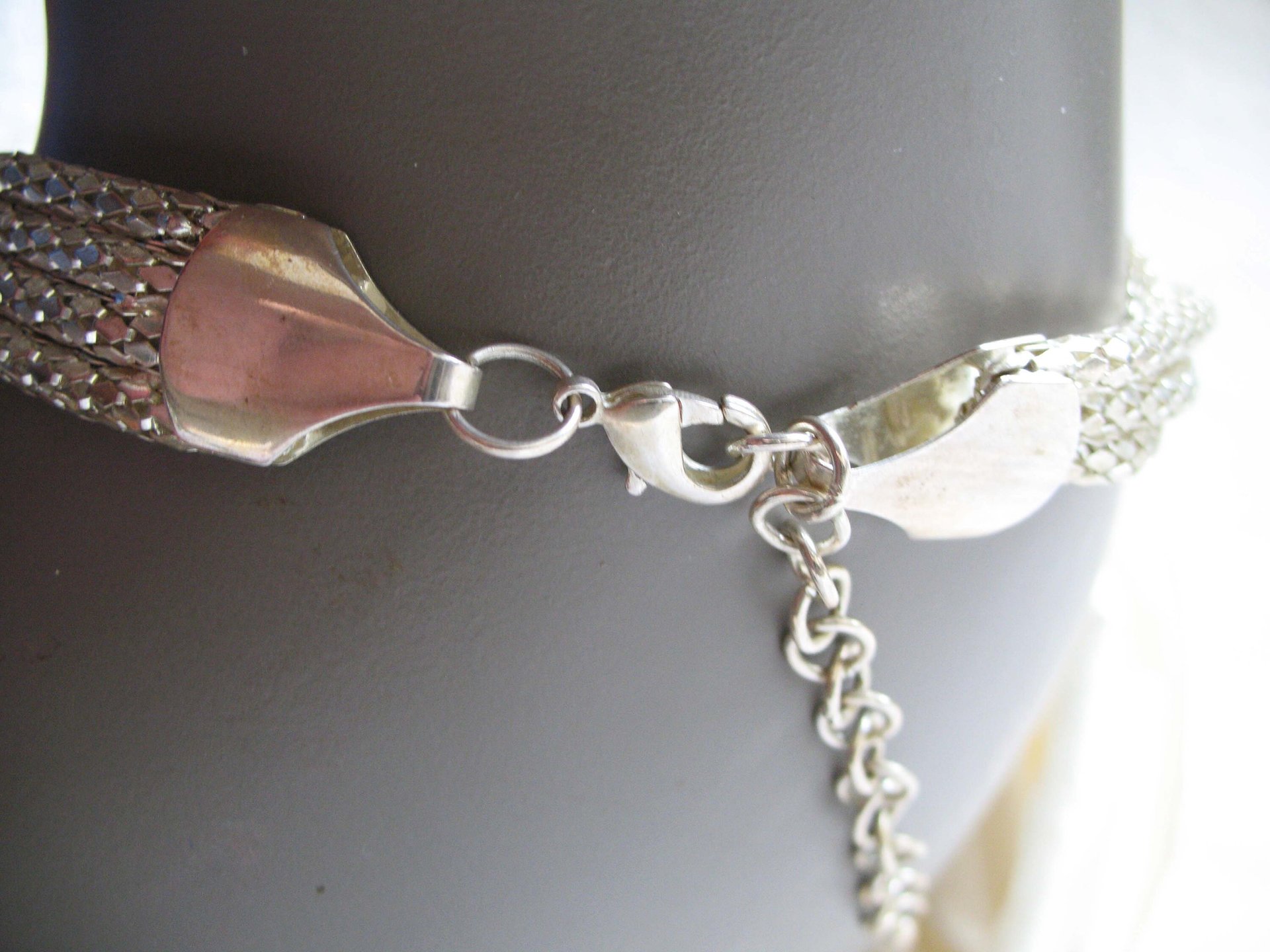 Silver Necklace Multi Chain Drape Statement Necklace Boho Gypsy Retro Style Elegant Wedding Vintage Necklace  WhenRosesBloom