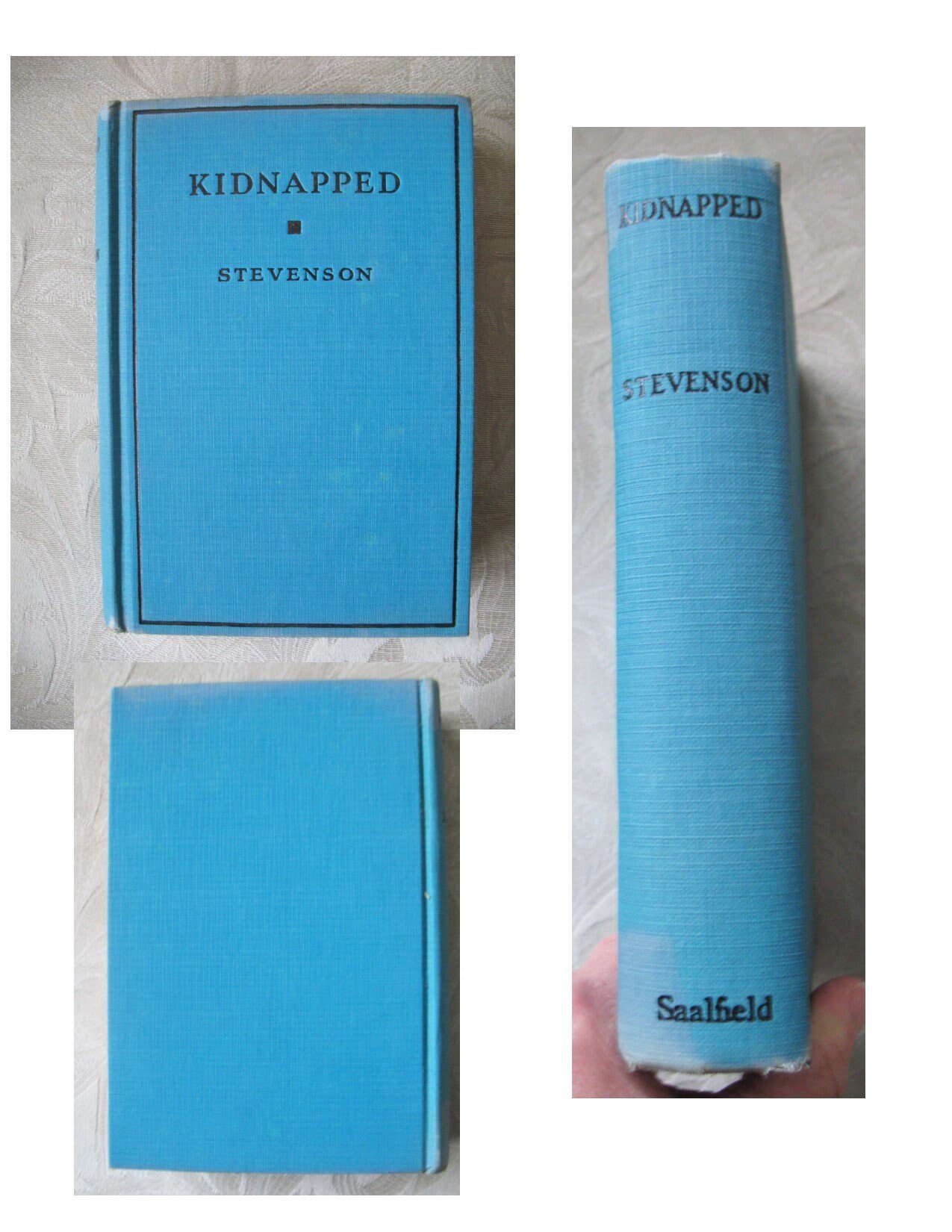 Vintage Book Kidnapped Retro Library Decorative Graphic Art Cover Juvenile Child Fiction Adventure Pirates   Intrigue  WhenRosesBloom