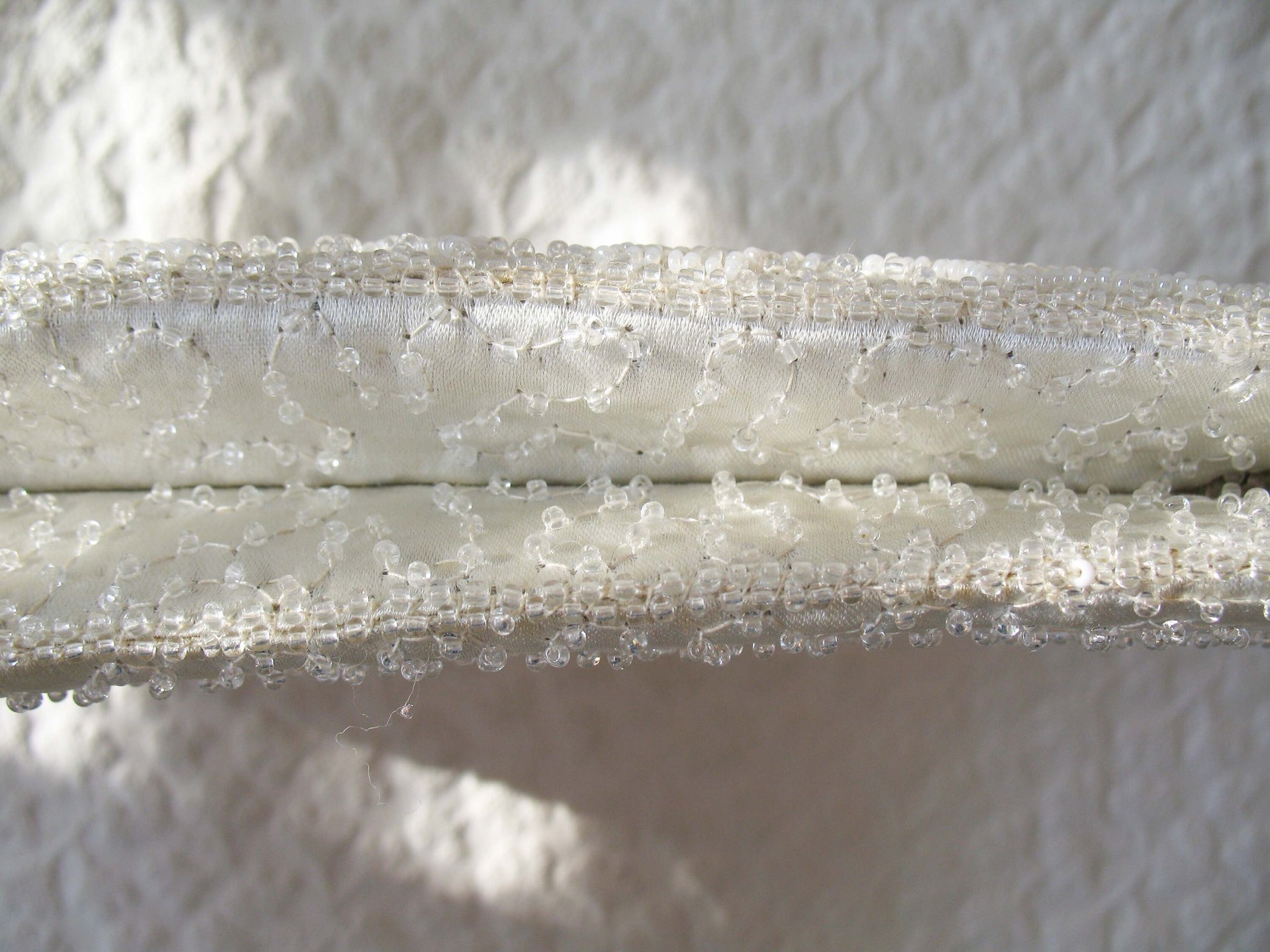 Vintage Purse White Beaded  Evening Bag Mid Century Retro Classic Glamour Wedding Dance Cocktail Party Clutch Purse  WhenRosesBloom
