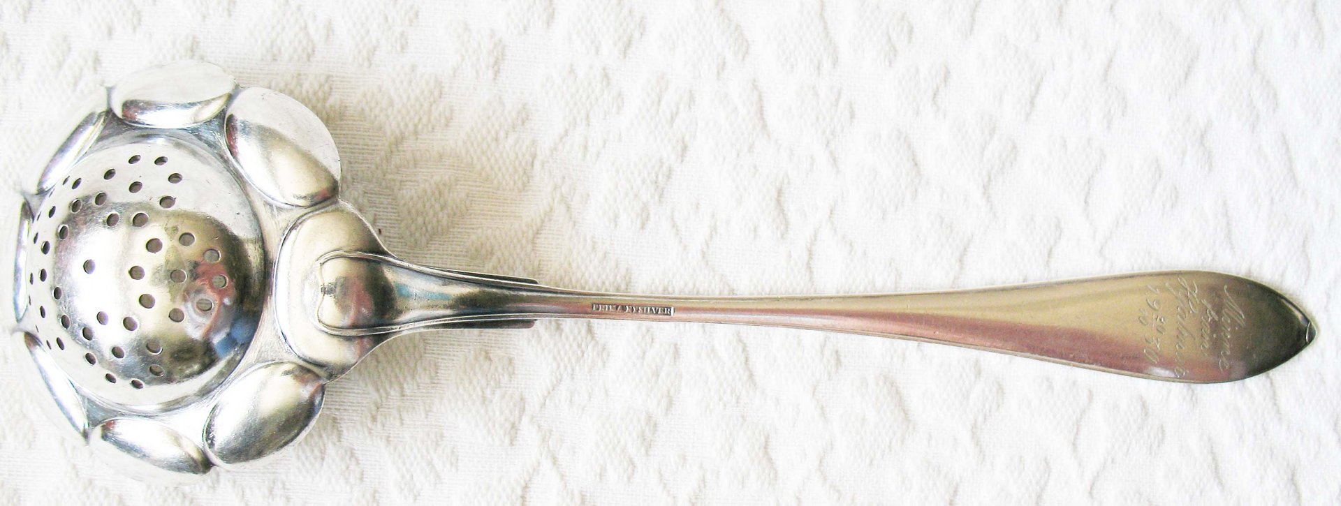 Silver Tea Strainer Sugar Sifter Vintage Rare Elegant Afternoon Tea Party Downton Austen Elegant Cottage Shabby Chic Tea Gift WhenRosesBloom
