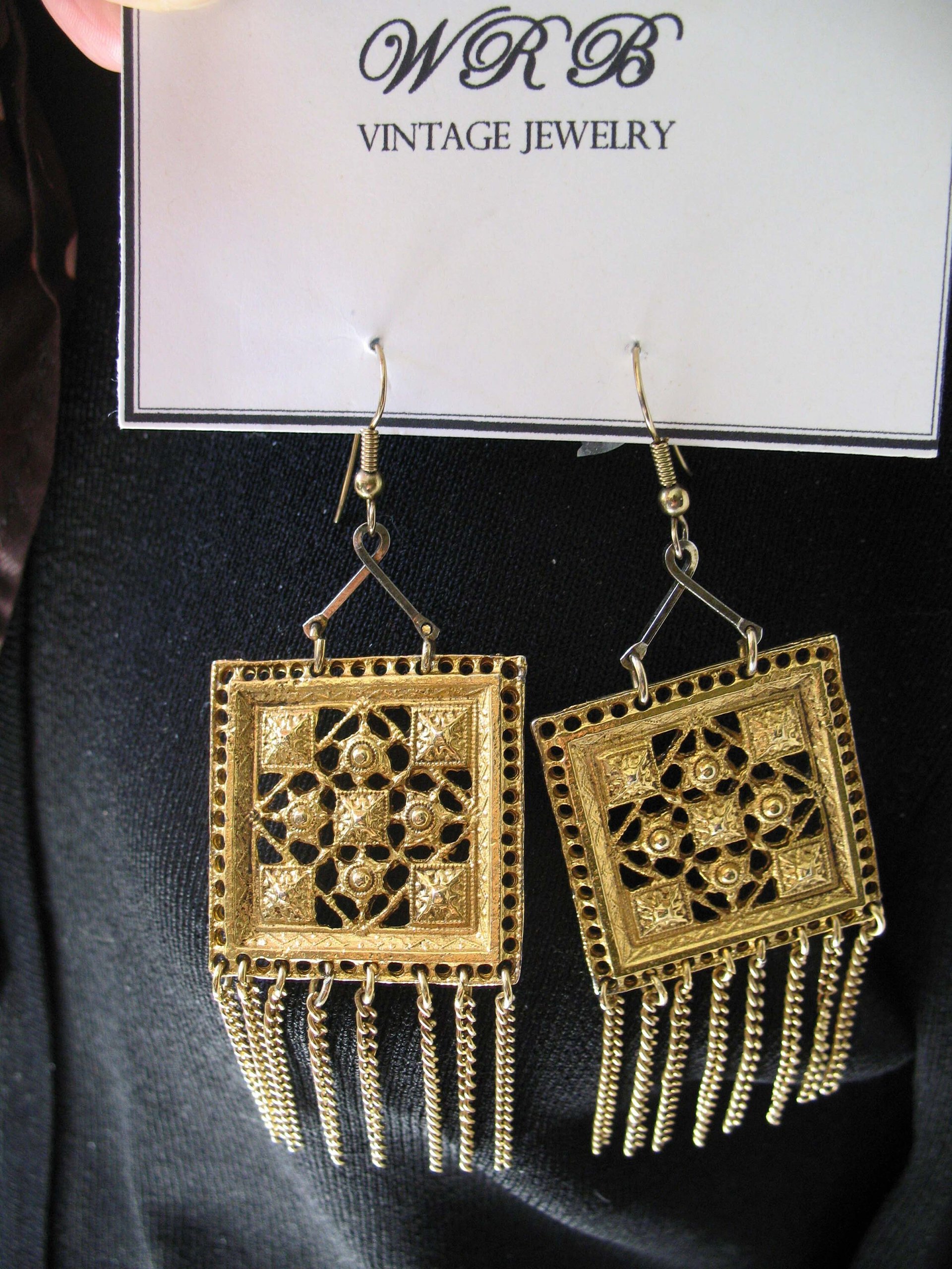 Vintage Gold  Earrings Chandelier Boho Gypsy Hipster Casual Retro Jewelry Casual Wedding Pierced Earrings  FREE SHIP US WhenRosesBloom