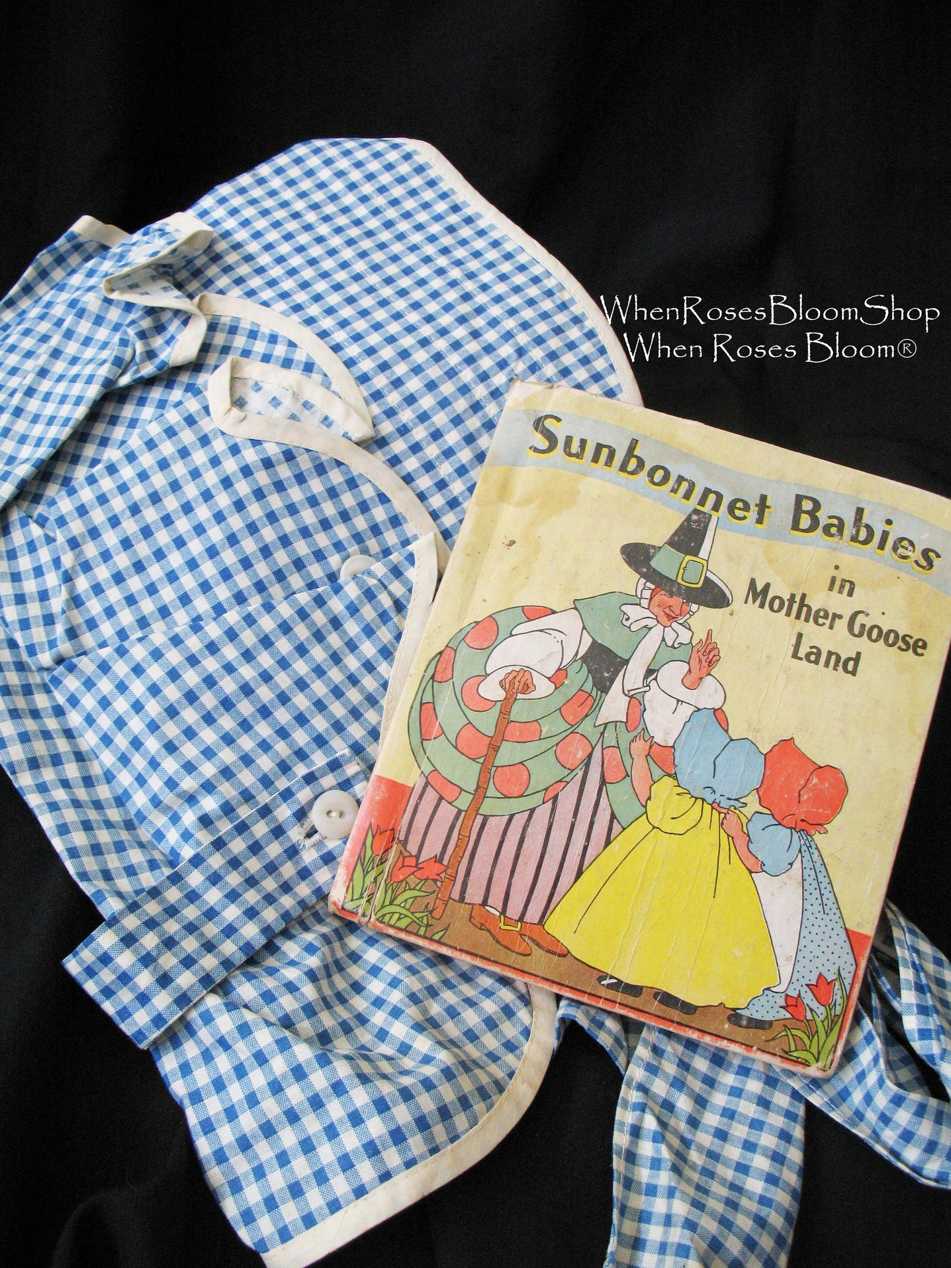 Book Sunbonnet Babies in Mother Goose Land Vintage Retro Library Decorative Graphic Art Rare Juvenile Child Reader Fiction WhenRosesBloom