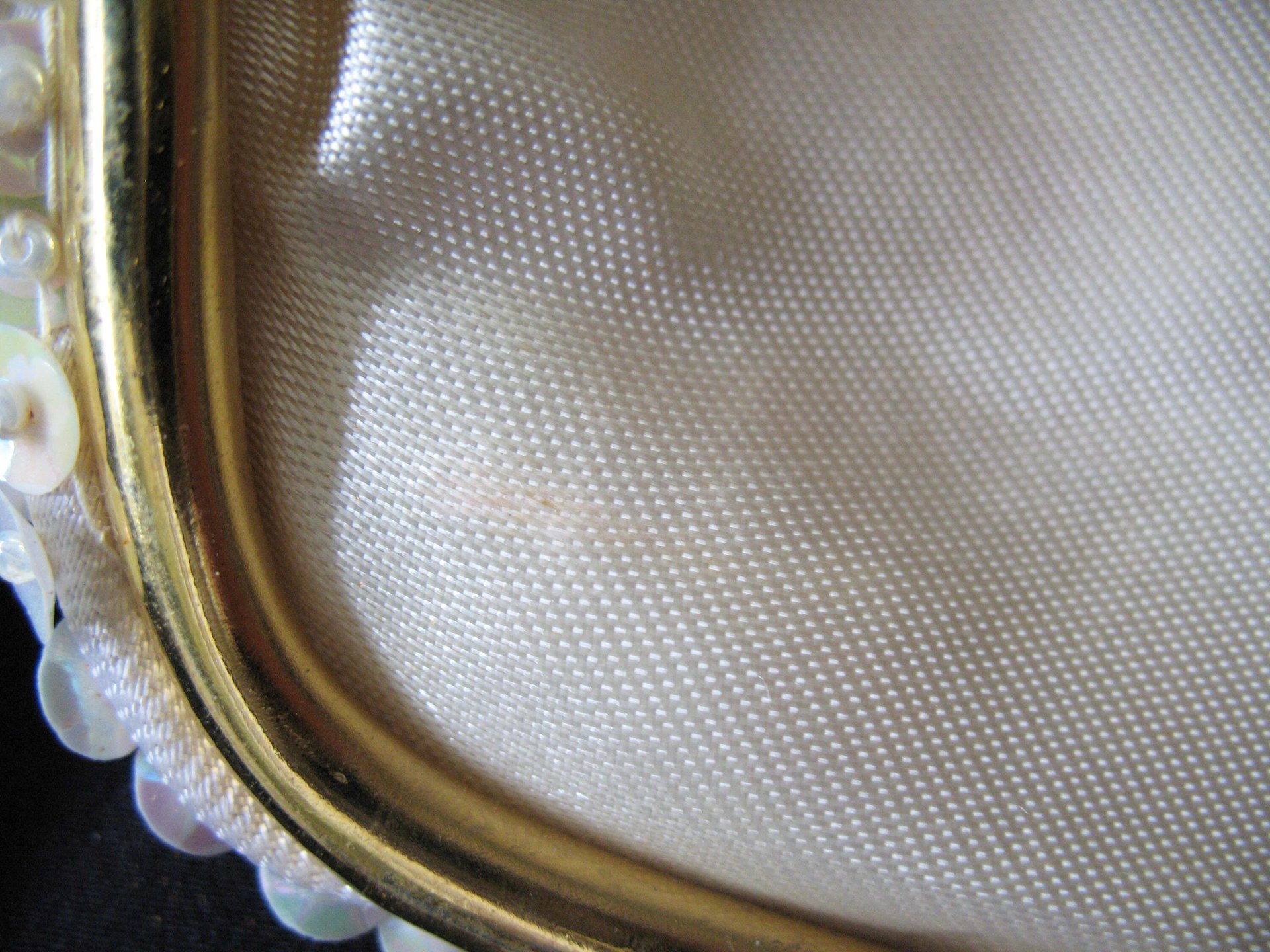 Vintage White Sequin and  Beaded Clutch Purse Evening Bag Art Deco Style Retro Cocktail Party Classic Style Glamour Dance WhenRosesBloom