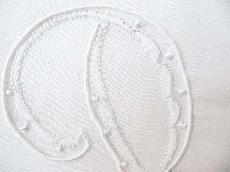 Vintage White Madeira Hanky R Initial Monogram Wedding Keepsake Gift Handkerchief Remembrance Heirloom Free Ship  US WhenRosesBloom