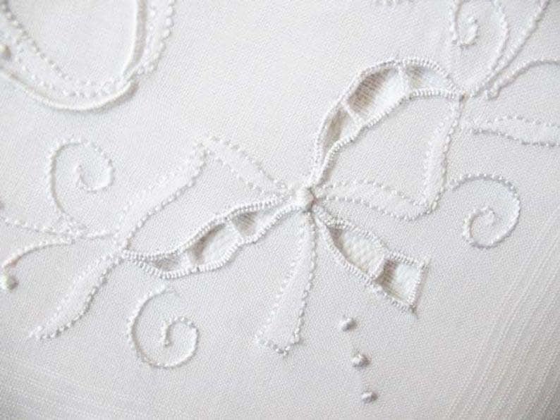 Vintage White Madeira Hanky R Initial Monogram Wedding Keepsake Gift Handkerchief Remembrance Heirloom Free Ship  US WhenRosesBloom