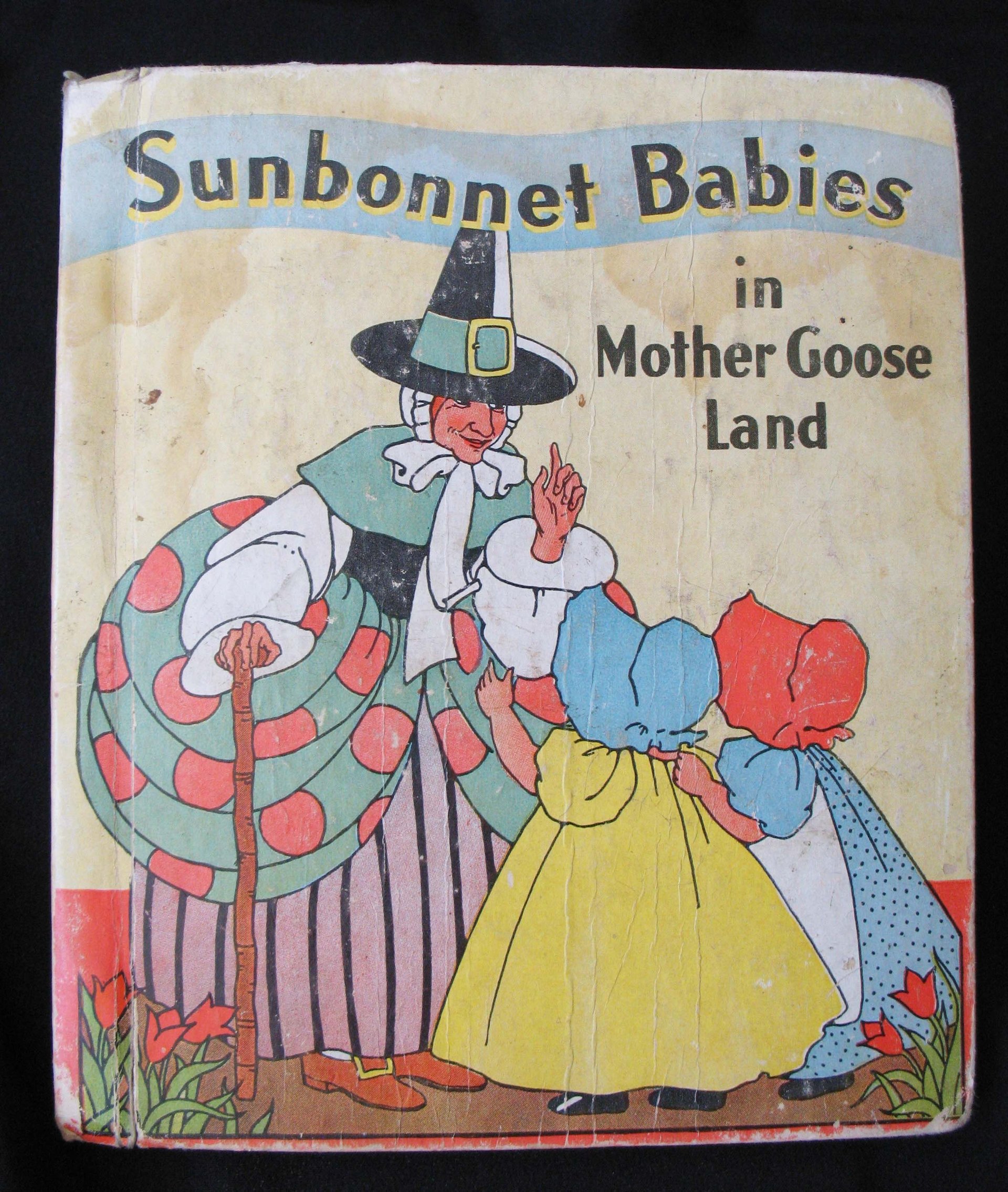 Book Sunbonnet Babies in Mother Goose Land Vintage Retro Library Decorative Graphic Art Rare Juvenile Child Reader Fiction WhenRosesBloom