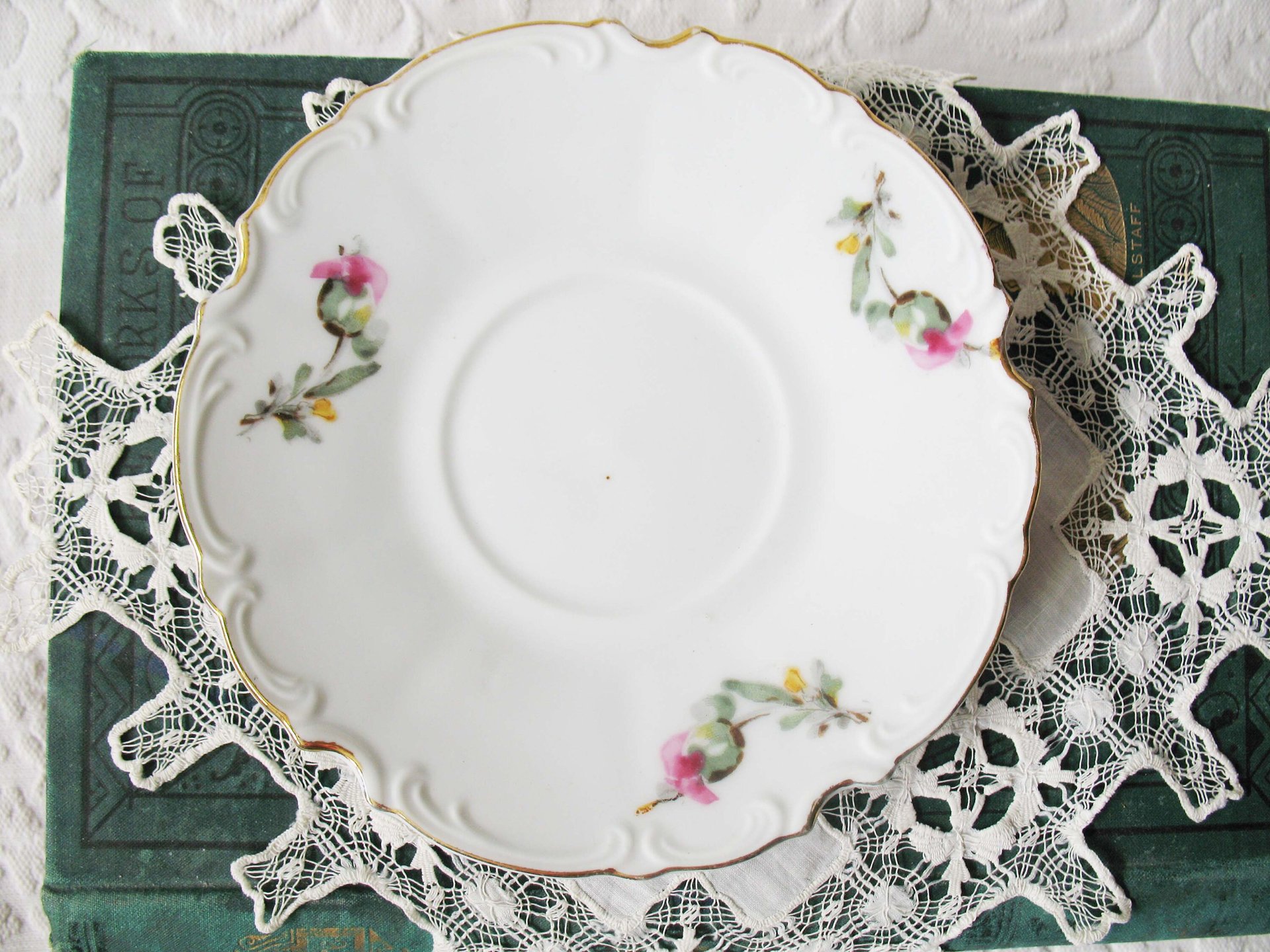 Vintage Floral Tea Cup Pink Roses with Gold Mid Century Tea Time Party Gift Victoria Downton Abbey Cottage Shabby Chic When Roses Bloom