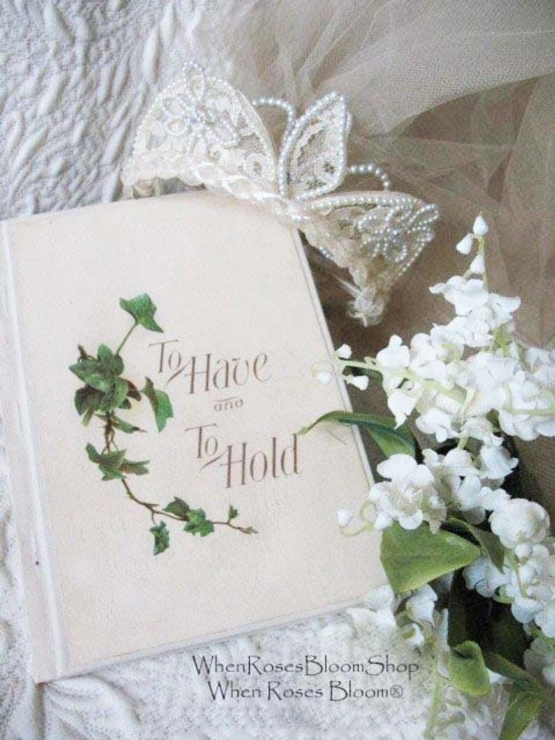 Vintage Wedding Bridal headpiece veil Crown Hat White lace Pearl accents 1st Communion crown veil Classic Mid Century Style WhenRosesBloom