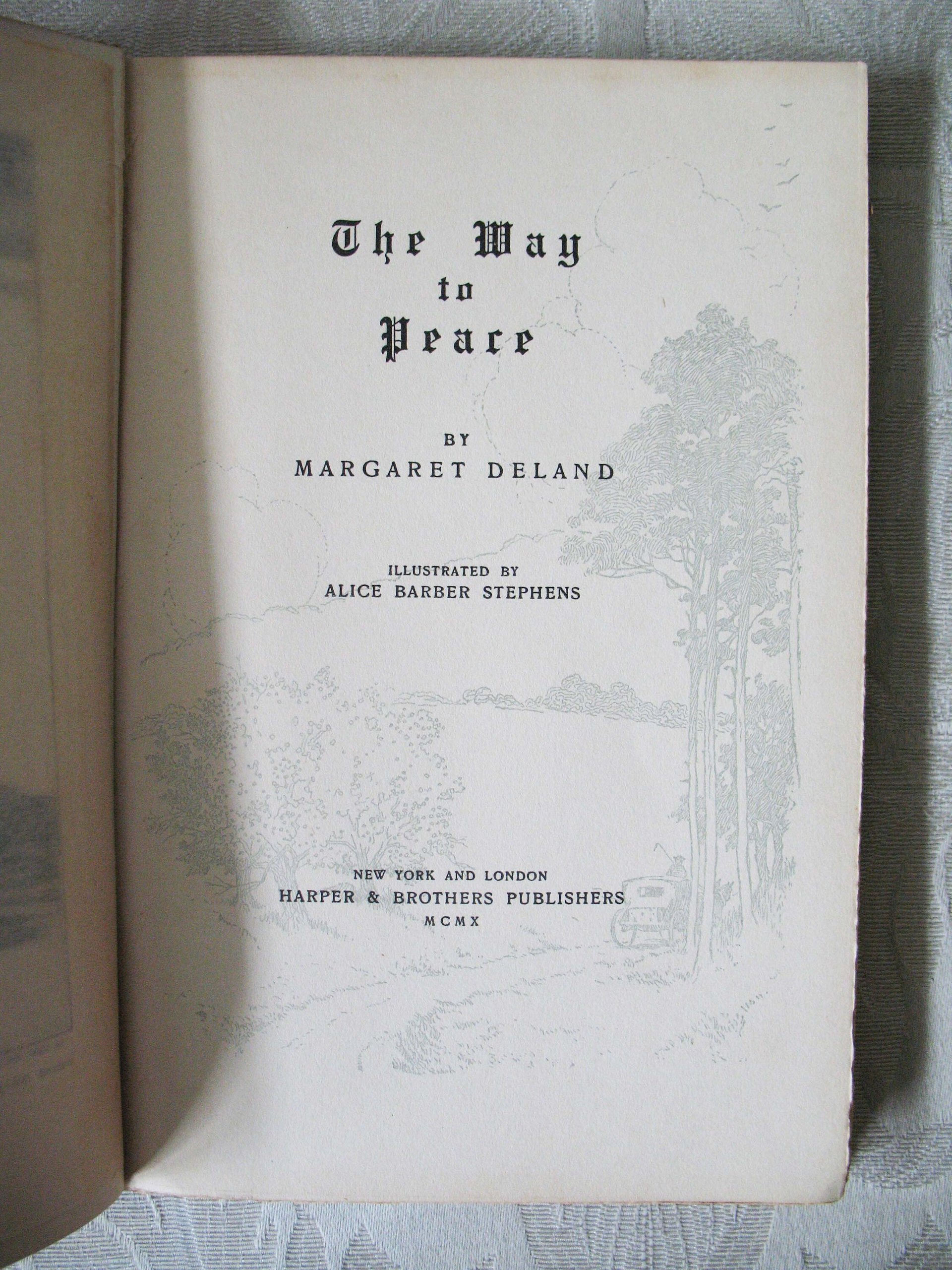 Vintage Book Romance Pretty Decorative Book Classic Book Gift 1st Ed Library Decor Art Nouveau Edwardian The Way of Peace WhenRosesBloom