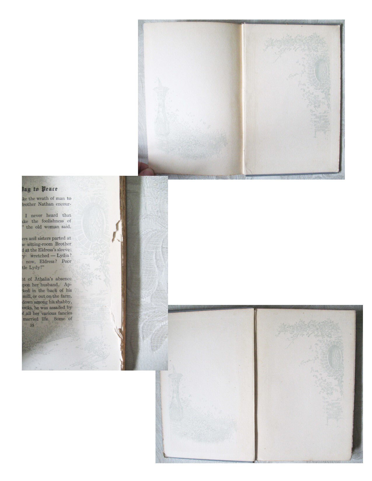 Vintage Book Romance Pretty Decorative Book Classic Book Gift 1st Ed Library Decor Art Nouveau Edwardian The Way of Peace WhenRosesBloom