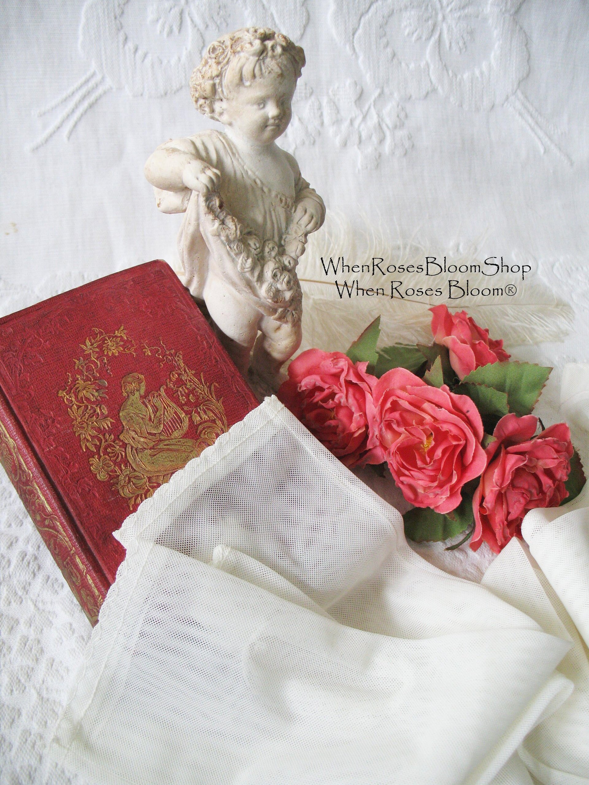Vintage Fingerless Gloves White Victorian Lace Antique Wedding Downton Titanic Austen Victoria Dickens Cosplay Free Ship US When Roses Bloom