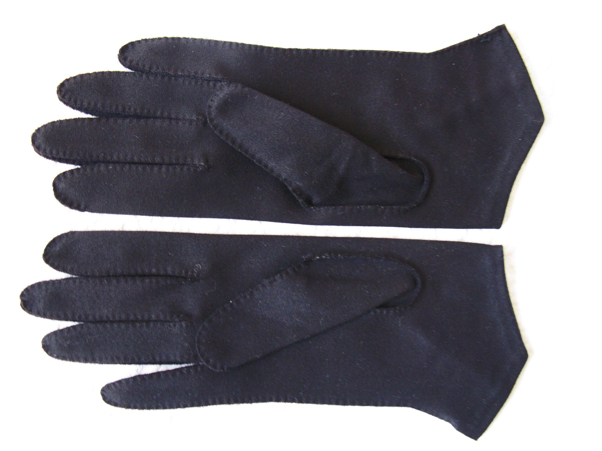 Vintage Gloves Black Size 7 Retro Mid Century Tea Dance Wedding Downton Miss Fisher Steampunk Cosplay Gloves Free Ship  US When Roses Bloom
