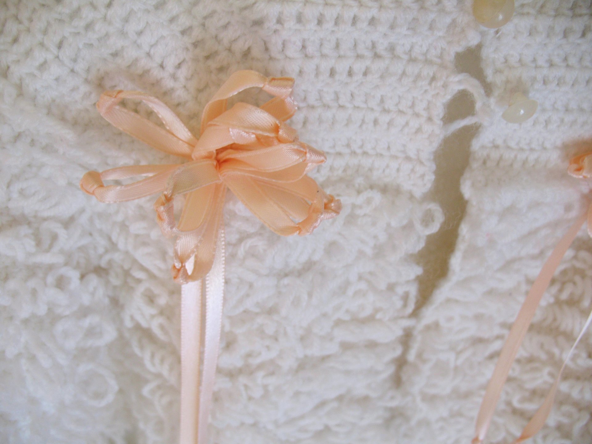 Vintage Baby Jacket Cardigan Matinee Jacket  Hand Crochet Baby Keepsake Heirloom Gift WhenRosesBloom