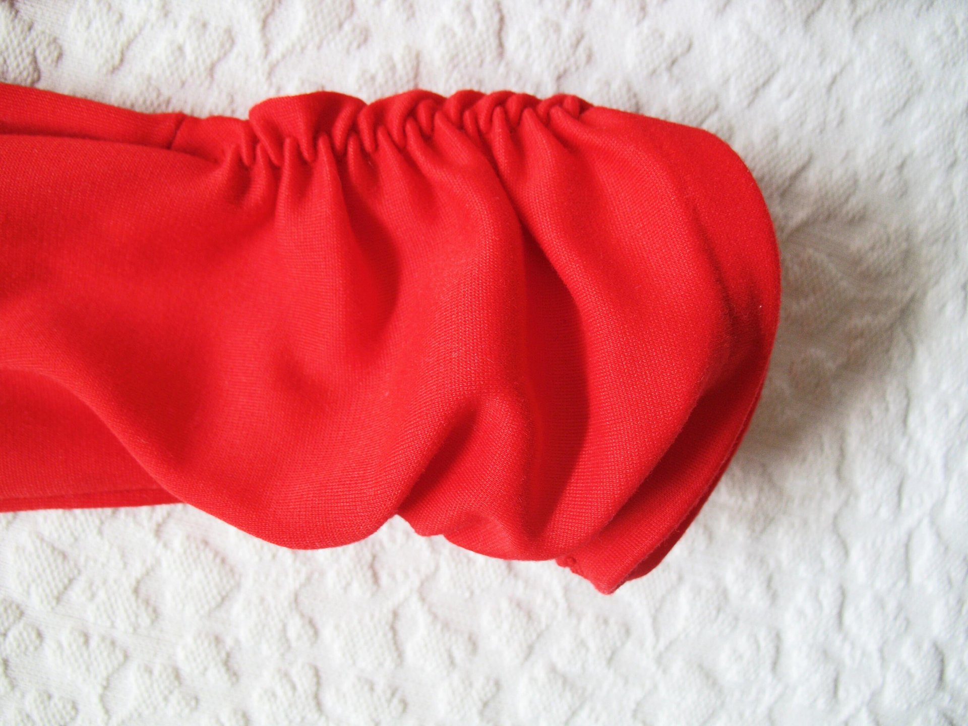 Vintage Gloves Red Size 6-Sz 7.5 gathered wrist accent Tea Party Dance  Mid Century Audrey Hepburn Style Free ship US WhenRosesBloom
