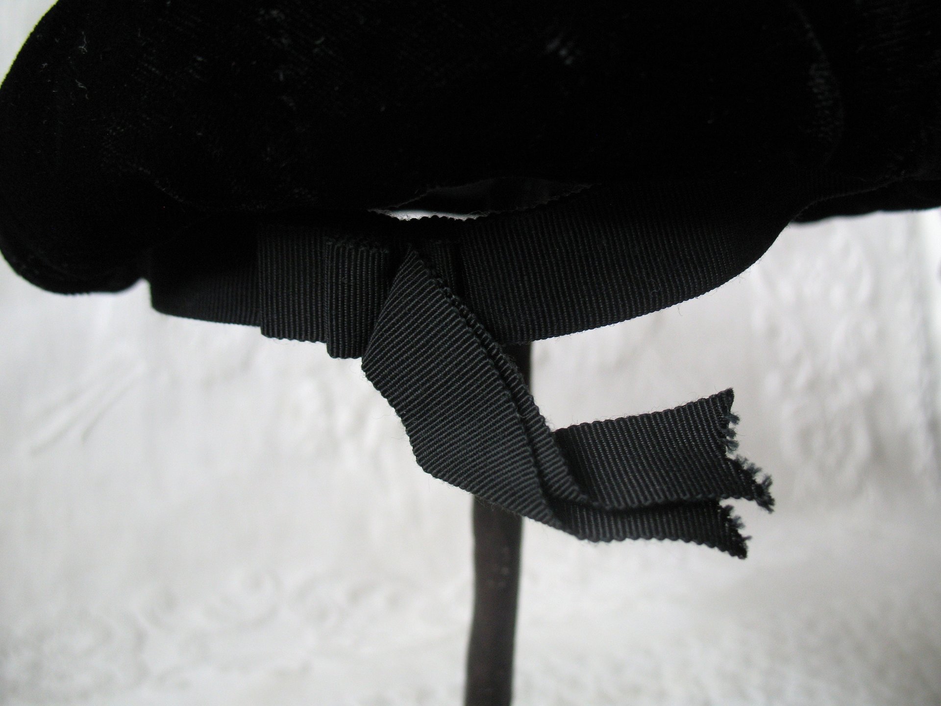 Vintage Hat Black Velvet Beret Eastern Airlines Stewardess Uniform Mid Century Pill Box 1960s Steampunk Cosplay Hat WhenRosesBloom