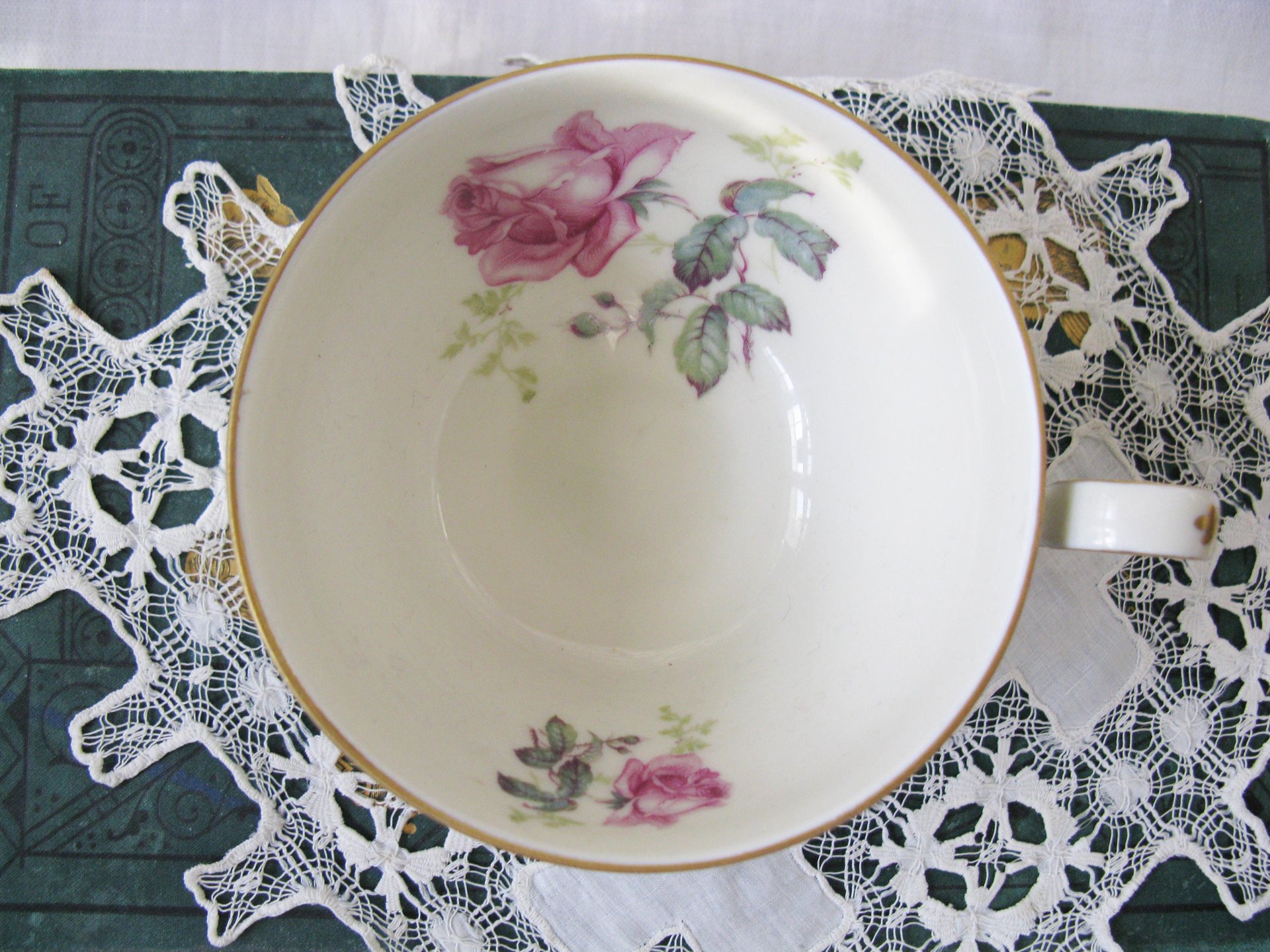 Vintage Tea Cup Turquoise Blue  Rose Footed Melrose German US Zone  Downton Elegant Shabby Chic Mid Century Tea Party Gift  WhenRosesBloom