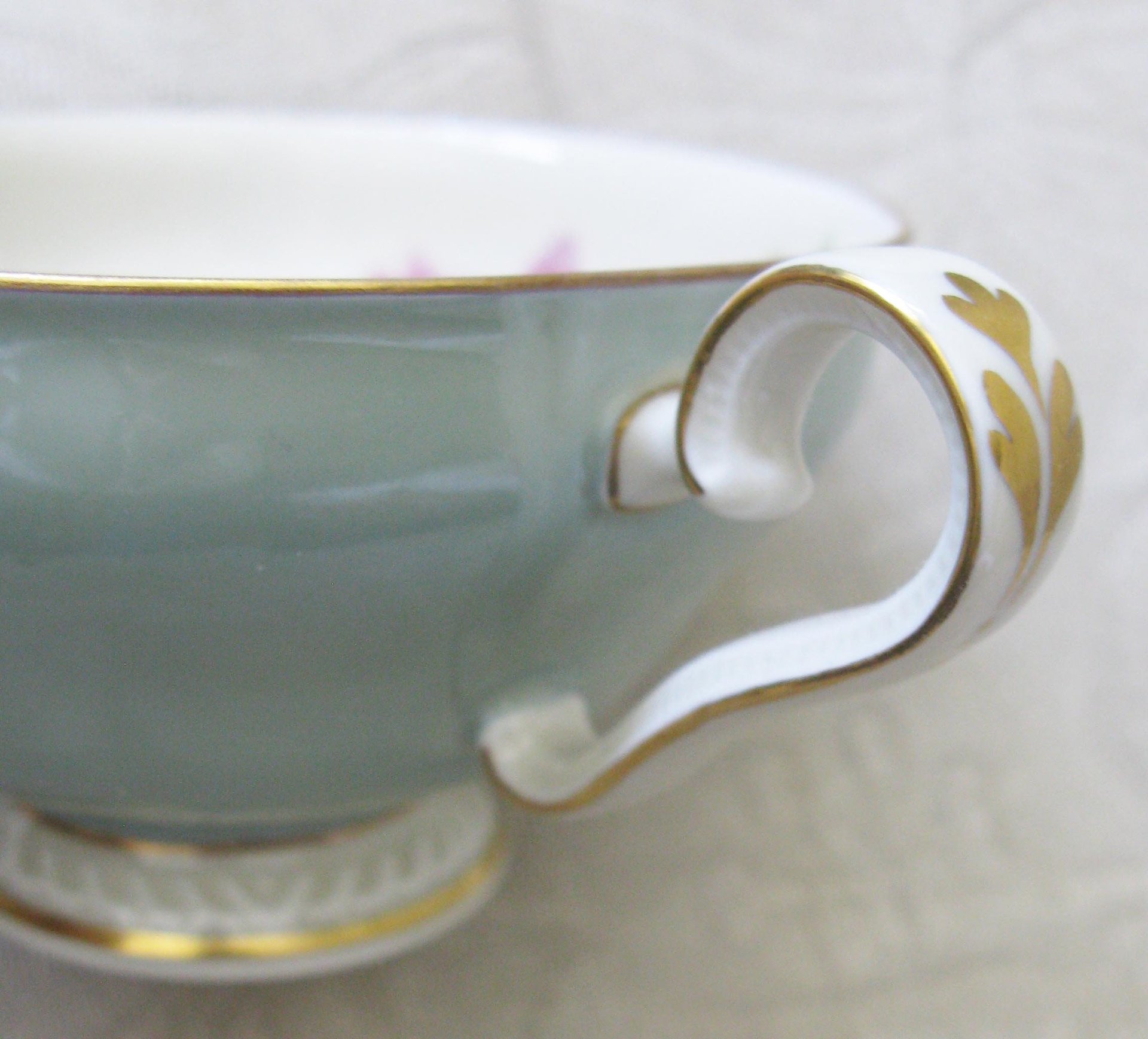 Vintage Tea Cup Turquoise Blue  Rose Footed Melrose German US Zone  Downton Elegant Shabby Chic Mid Century Tea Party Gift  WhenRosesBloom