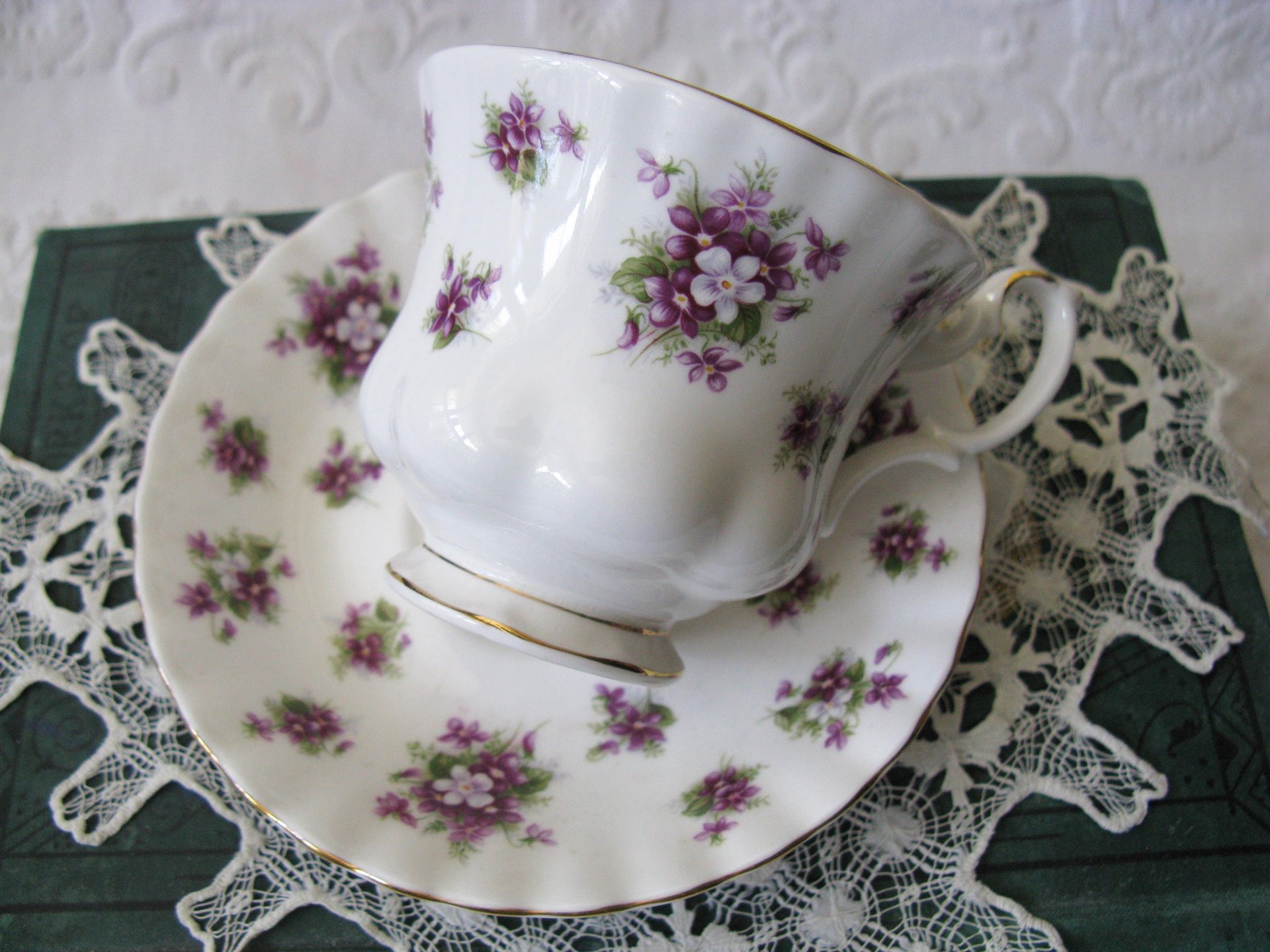 Royal Albert Sweet Violets Vintage Tea Cup English Bone China Retro Tea Time Gift Dainty Mid Century Style Shabby Chic WhenRosesBloom