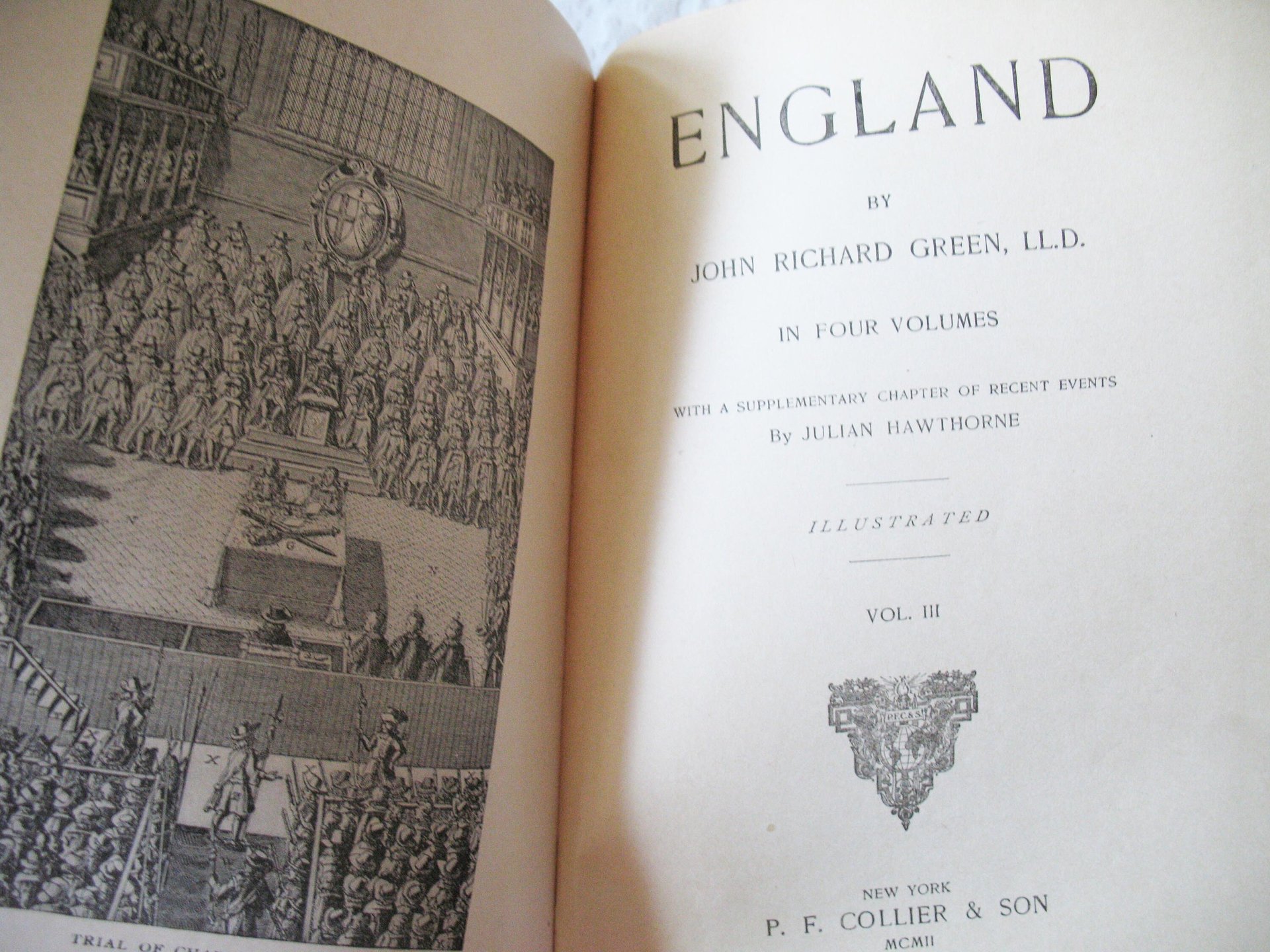 Vintage Red Books History England 449-1898 John R. Green LLD  circa 1900s Set of 4 Classic  Red Gold Decorative Library Gift  WhenRosesBloom