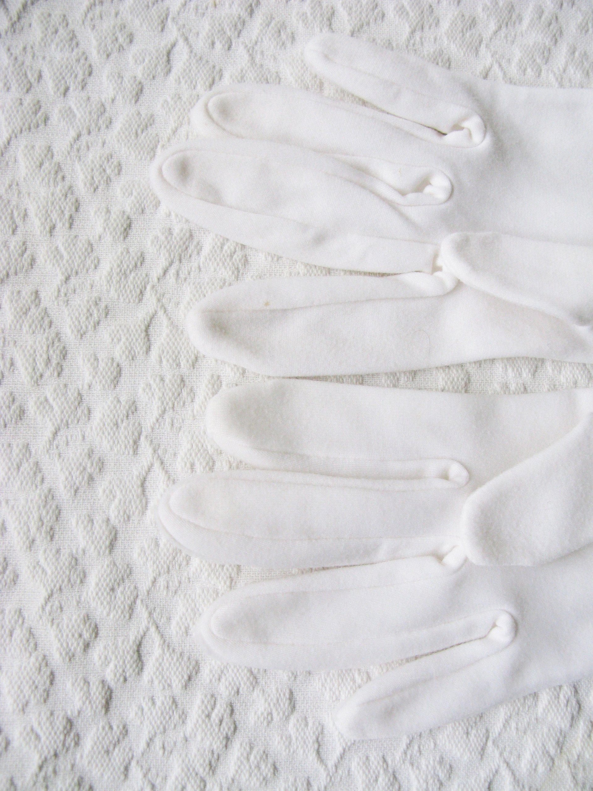 White Vintage Gloves Sz 8 8.5  Wedding Tea Dance Downton Miss Fisher Retro Mid Century Cosplay Free Ship  US When Roses Bloom